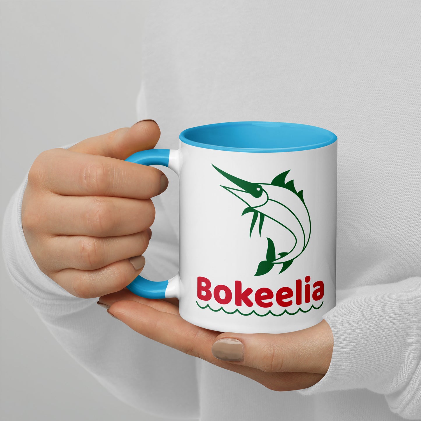BOKEELIA MARLIN Mug with Color Inside - Bokeelia Florida Mugs