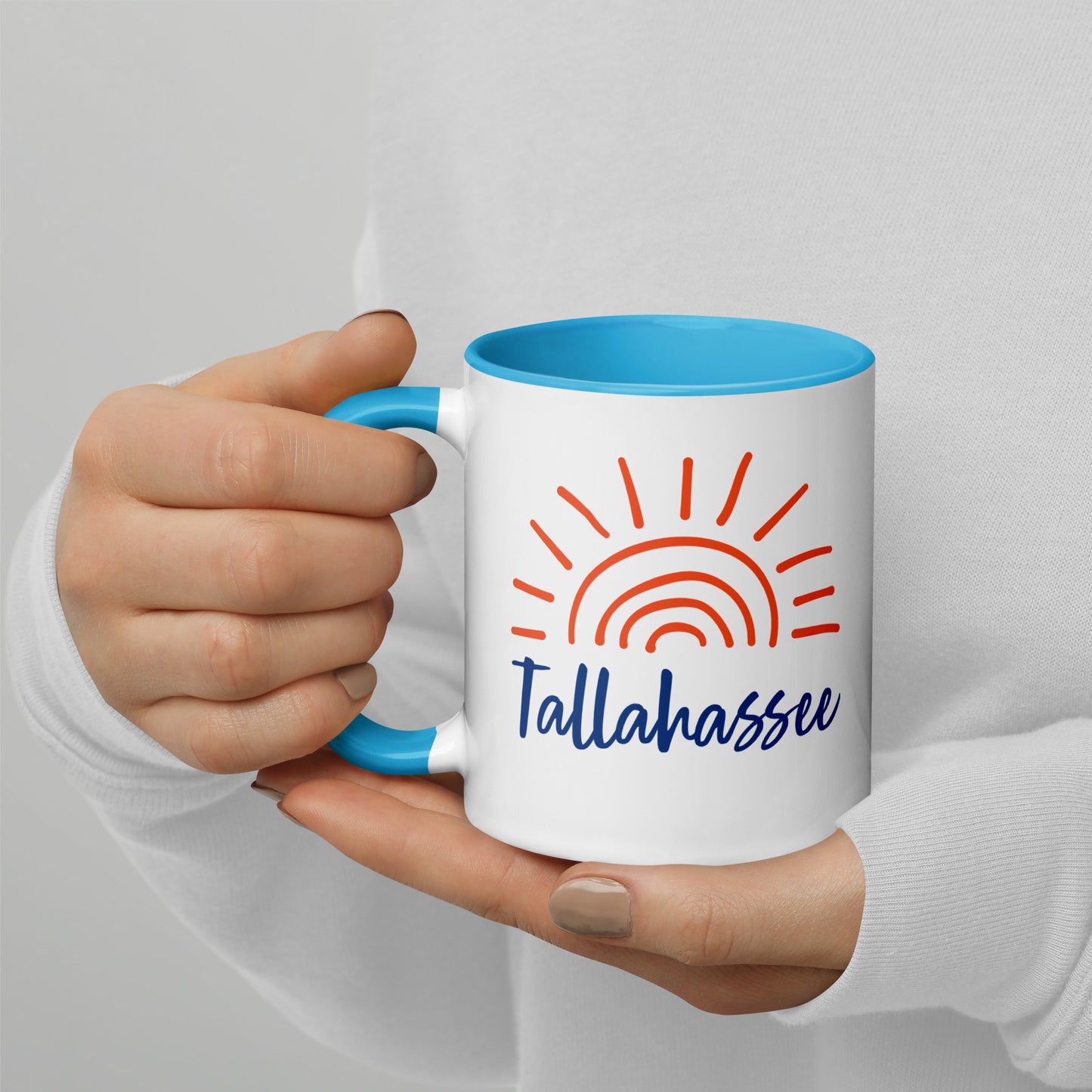 Tallahassee SUNSHINE Mug with Color Inside - Tallahassee Florida Sun Mugs - Tallahassee FL Coffee Mugs