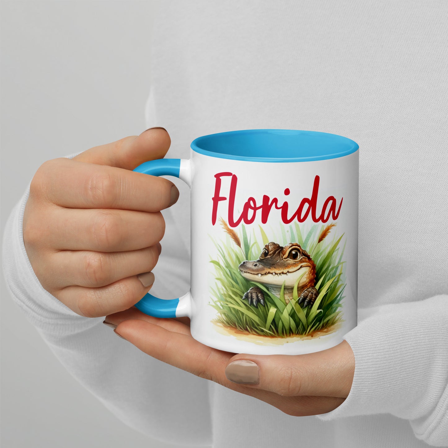 PLAYFUL ALLIGATOR Florida Mug - Florida Alligator Mugs