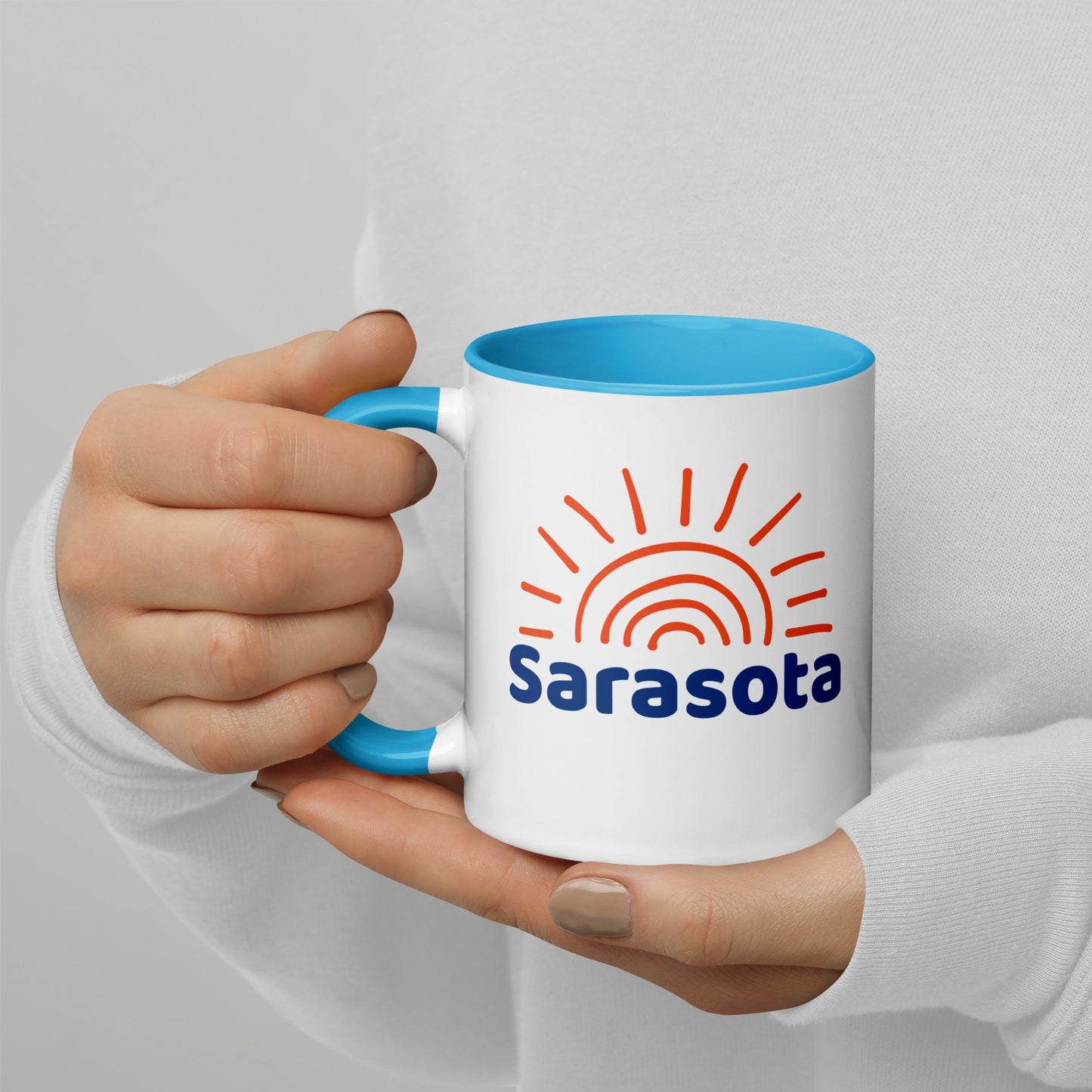 SARASOTA Sun Mug with Color Inside - Sarasota Florida Sunshine Mugs