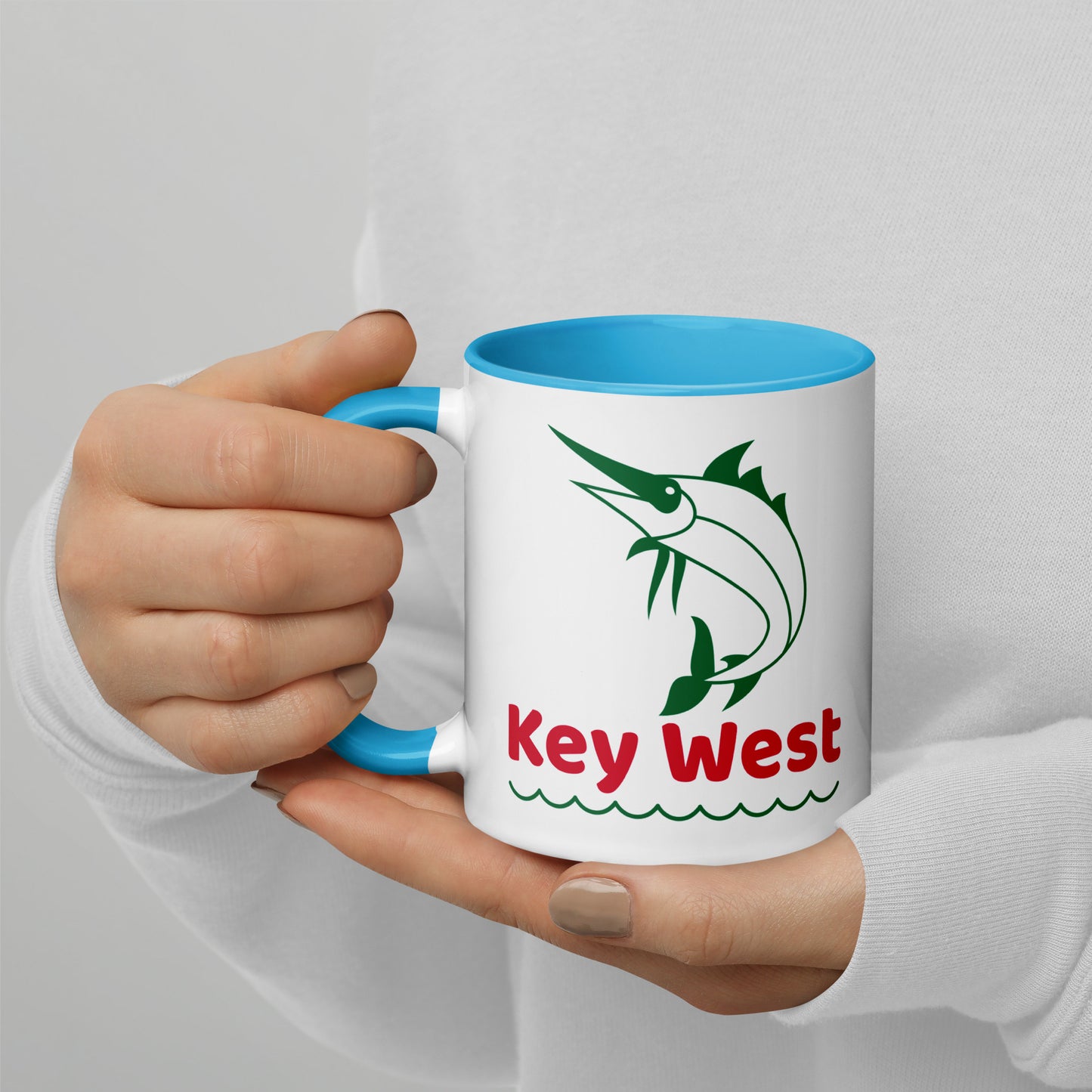 KEY WEST MARLIN Mug with Color Inside - Key West Florida Mugs