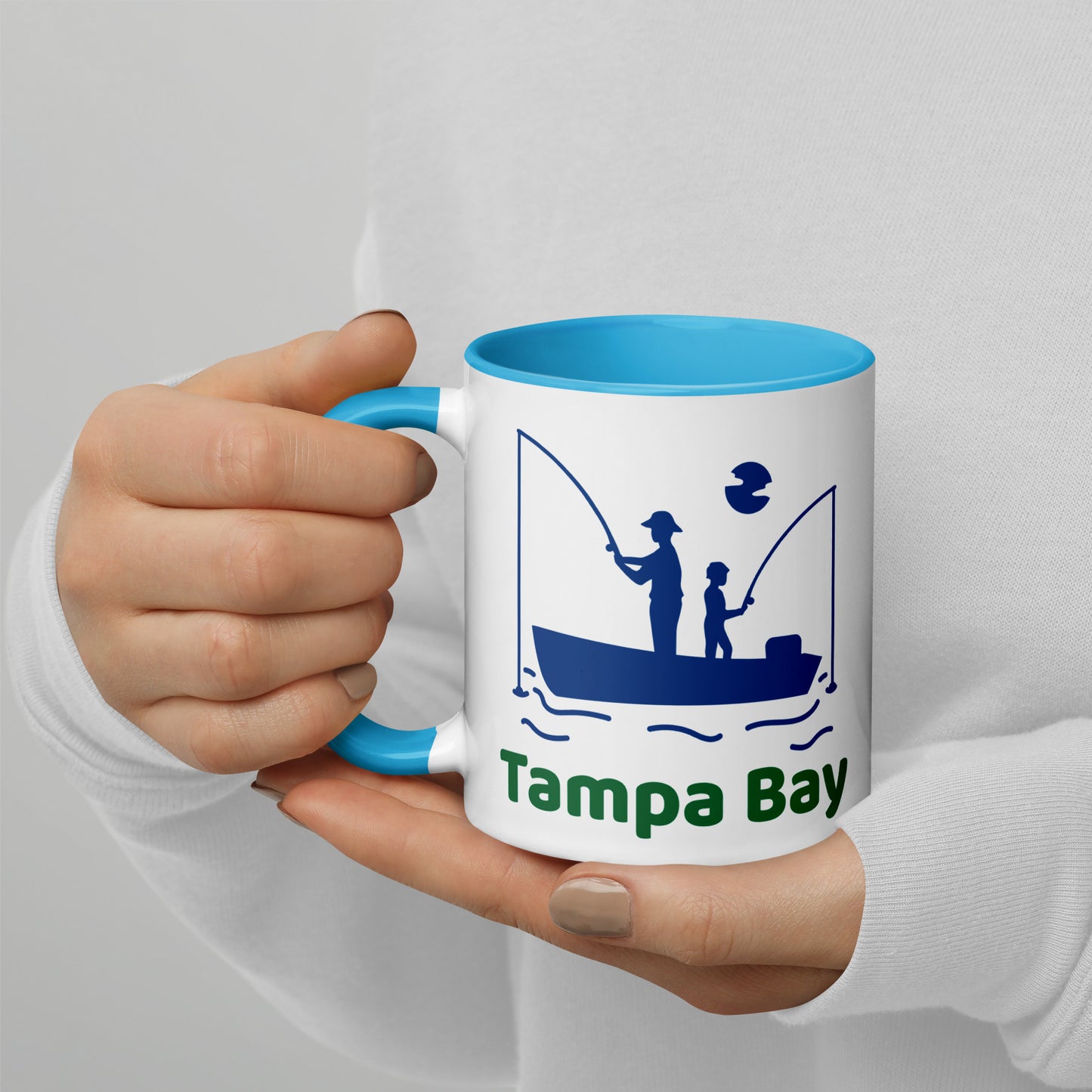 TAMPA BAY FISHING Mug with Color Inside - TAMPA BAY Florida FISHERMAN Mugs