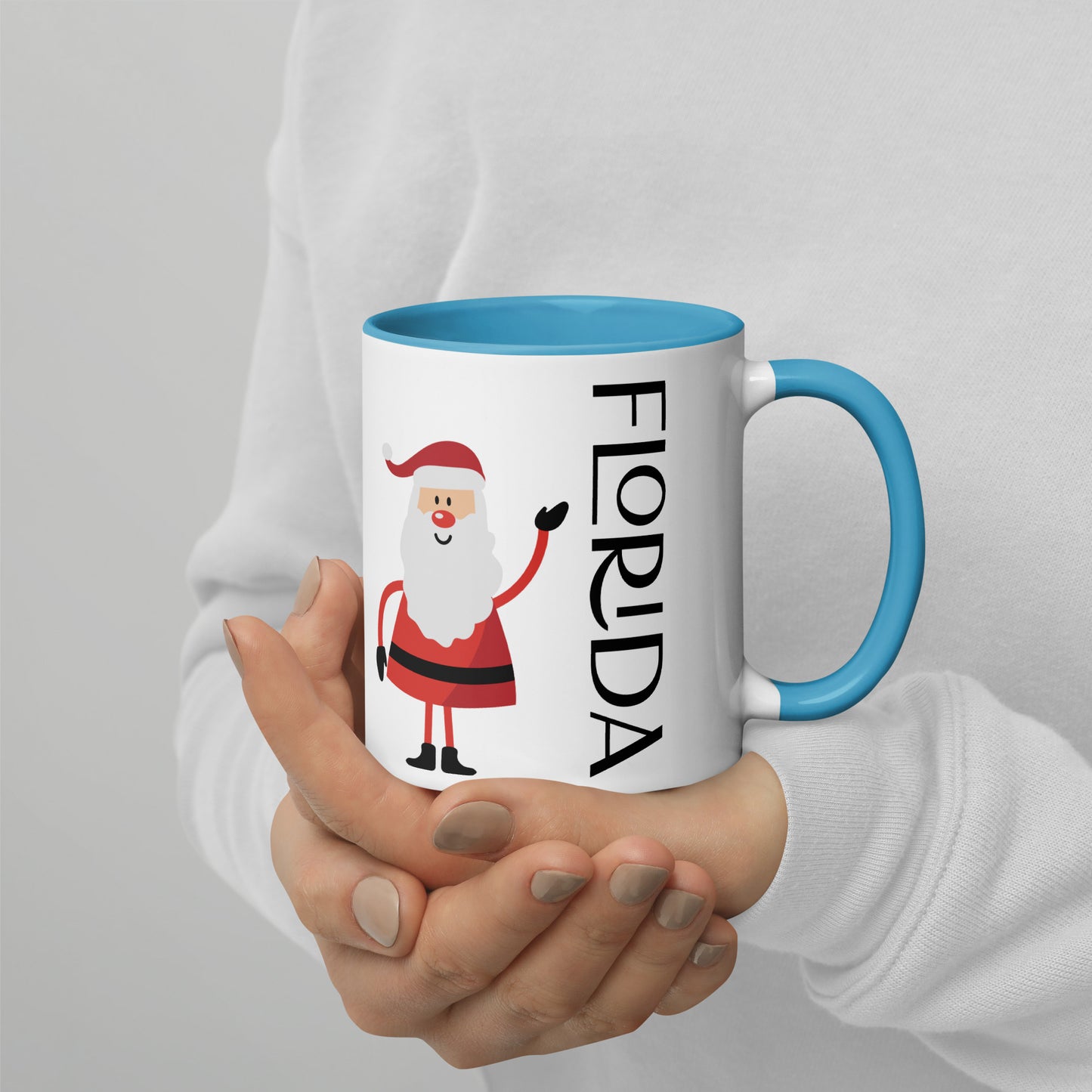 FLORIDA SANTA Mug with Several Colors Inside - Florida SANTA CLAUS Christmas Mugs