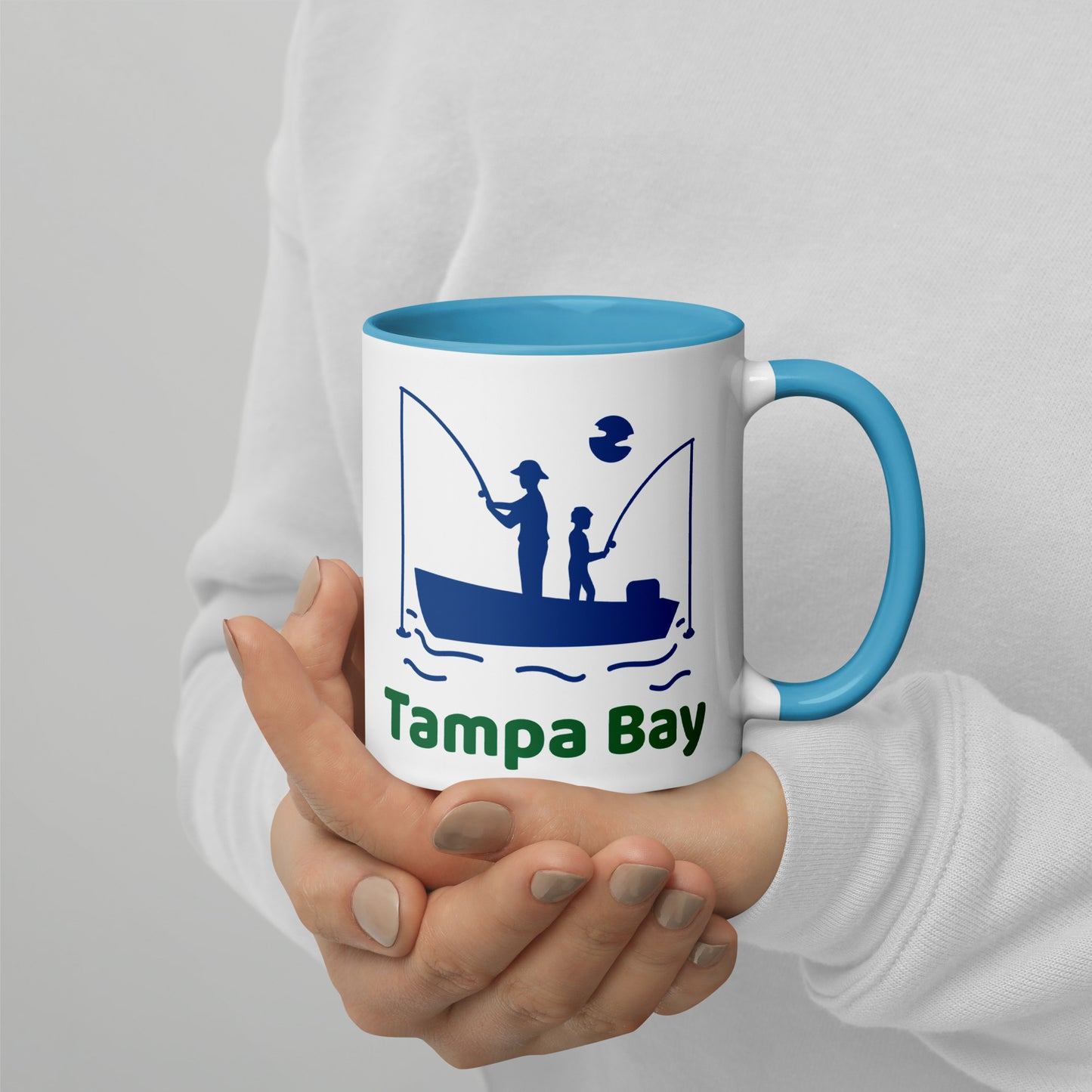 TAMPA BAY FISHING Mug with Color Inside - TAMPA BAY Florida FISHERMAN Mugs