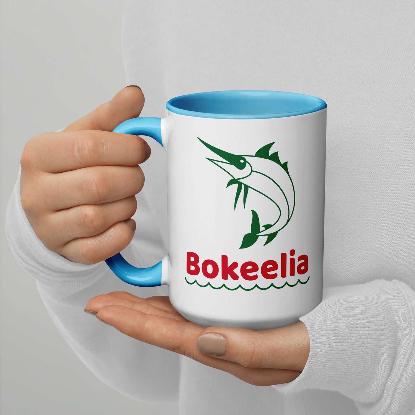 BOKEELIA MARLIN Mug with Color Inside - Bokeelia Florida Mugs