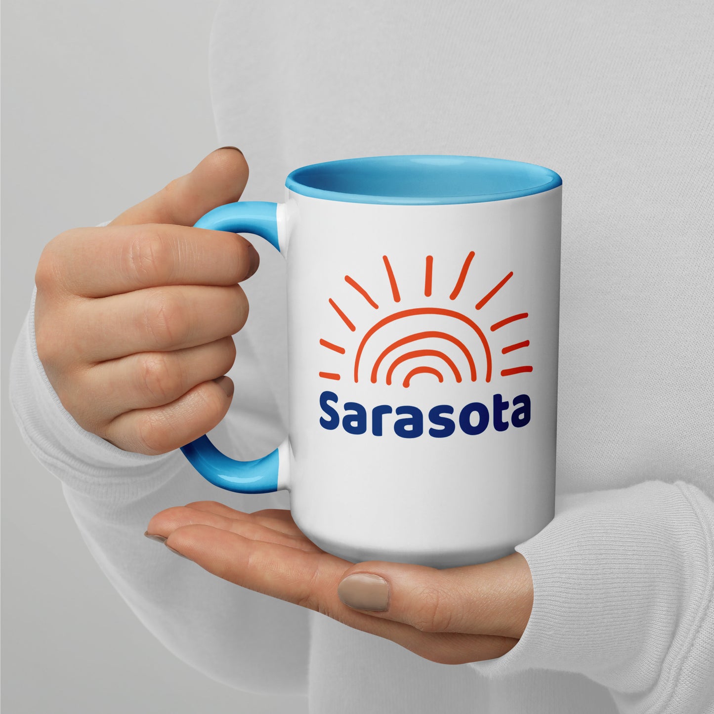 SARASOTA Sun Mug with Color Inside - Sarasota Florida Sunshine Mugs