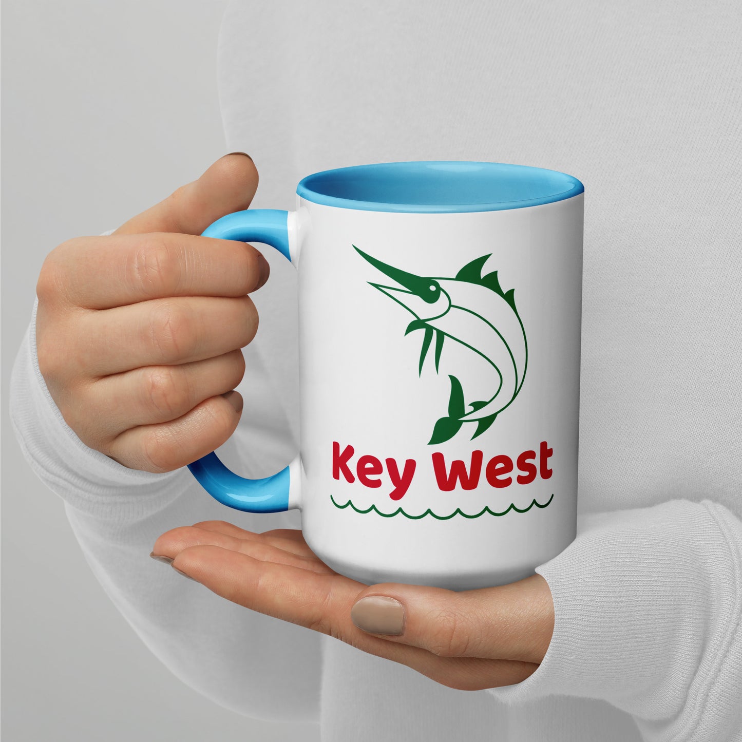 KEY WEST MARLIN Mug with Color Inside - Key West Florida Mugs