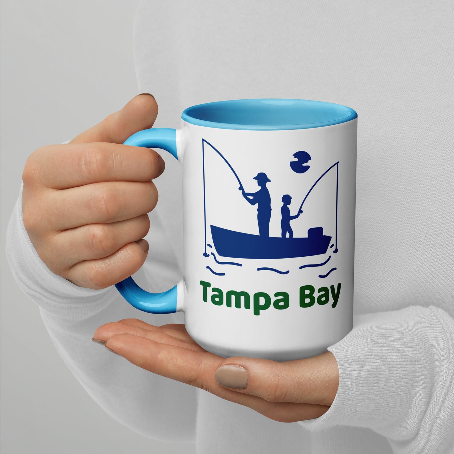 TAMPA BAY FISHING Mug with Color Inside - TAMPA BAY Florida FISHERMAN Mugs