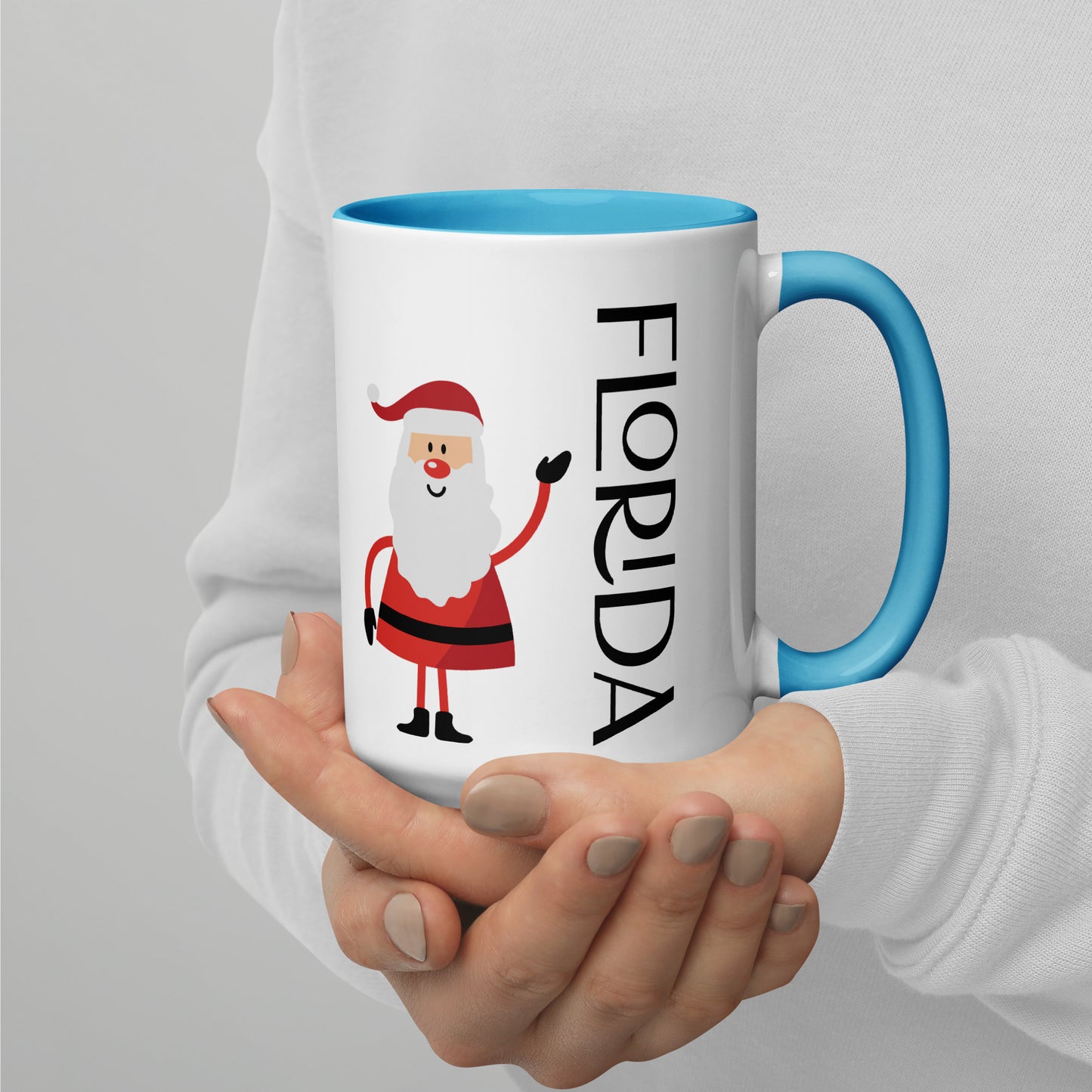 FLORIDA SANTA Mug with Several Colors Inside - Florida SANTA CLAUS Christmas Mugs