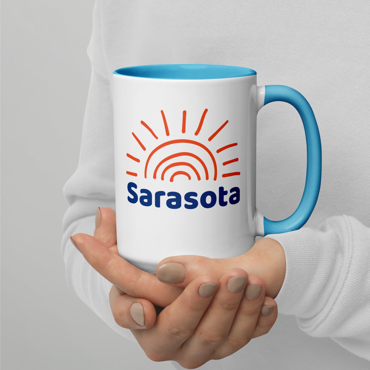 SARASOTA Sun Mug with Color Inside - Sarasota Florida Sunshine Mugs