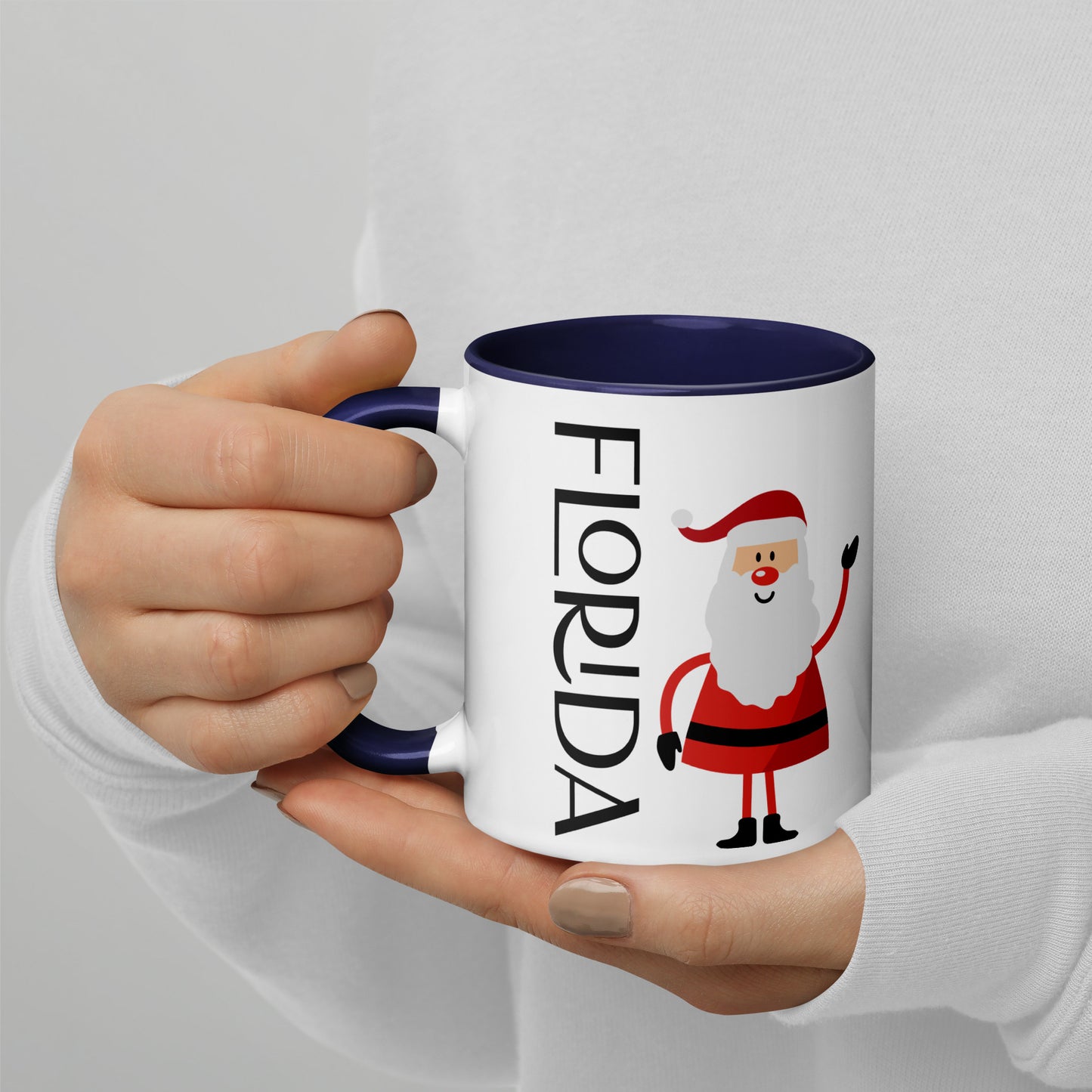 FLORIDA SANTA Mug with Several Colors Inside - Florida SANTA CLAUS Christmas Mugs