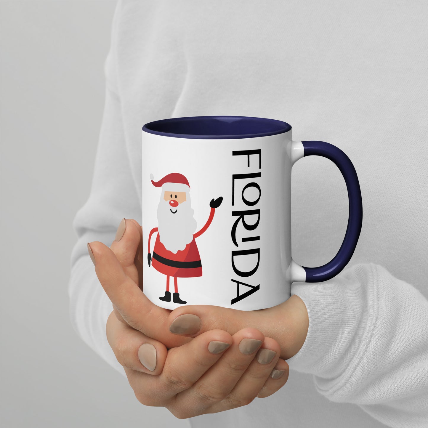 FLORIDA SANTA Mug with Several Colors Inside - Florida SANTA CLAUS Christmas Mugs