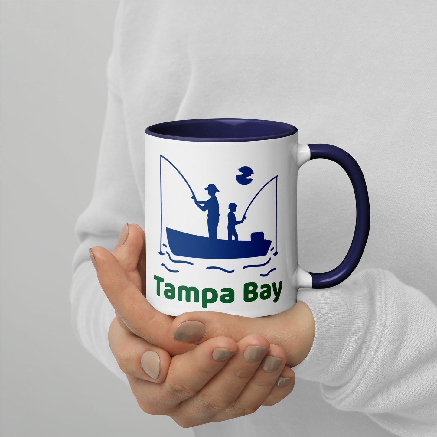 TAMPA BAY FISHING Mug with Color Inside - TAMPA BAY Florida FISHERMAN Mugs