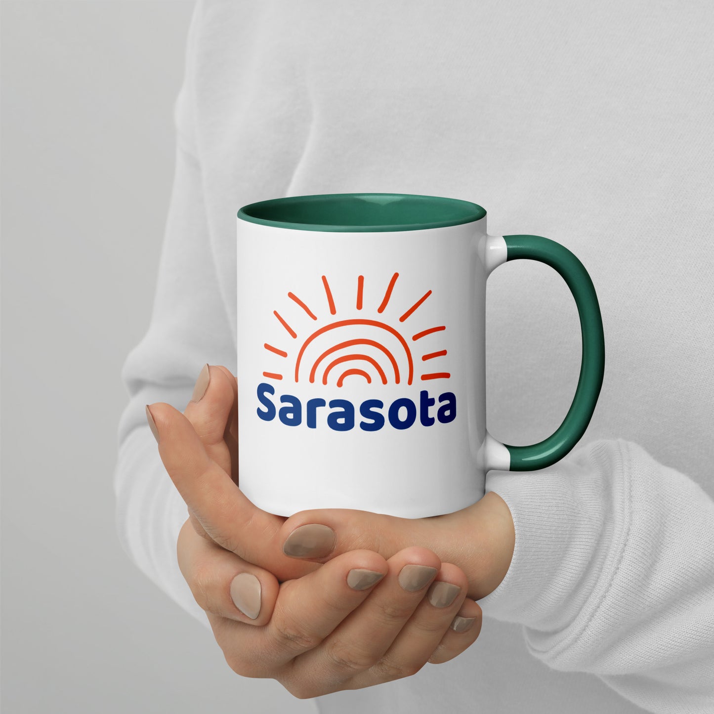 SARASOTA Sun Mug with Color Inside - Sarasota Florida Sunshine Mugs