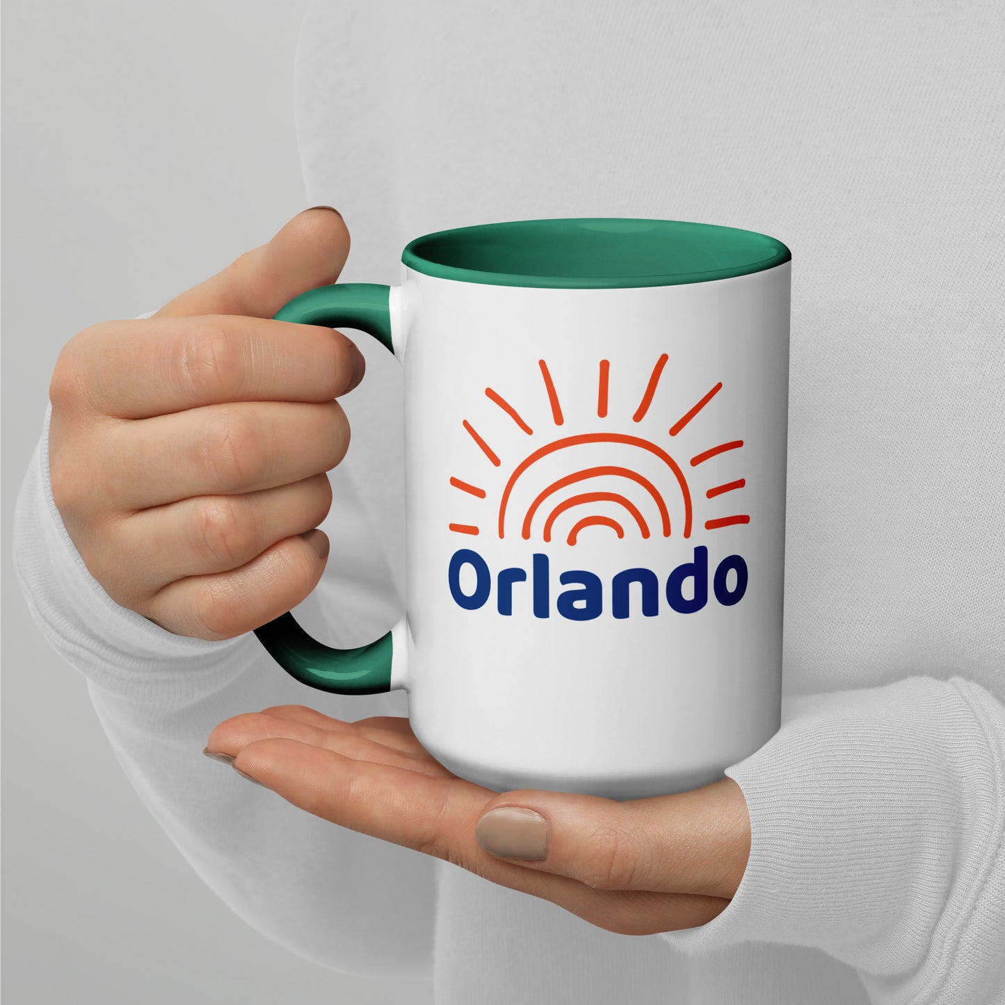 ORLANDO SUNSHINE Mug with Color Inside - Orlando Florida Sun Mugs