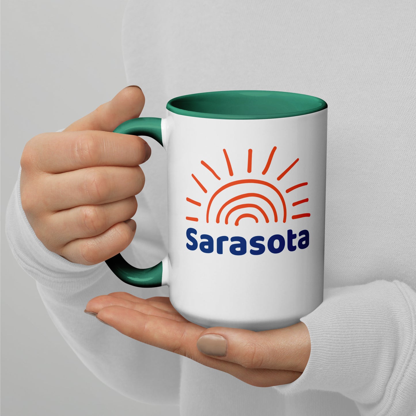 SARASOTA Sun Mug with Color Inside - Sarasota Florida Sunshine Mugs