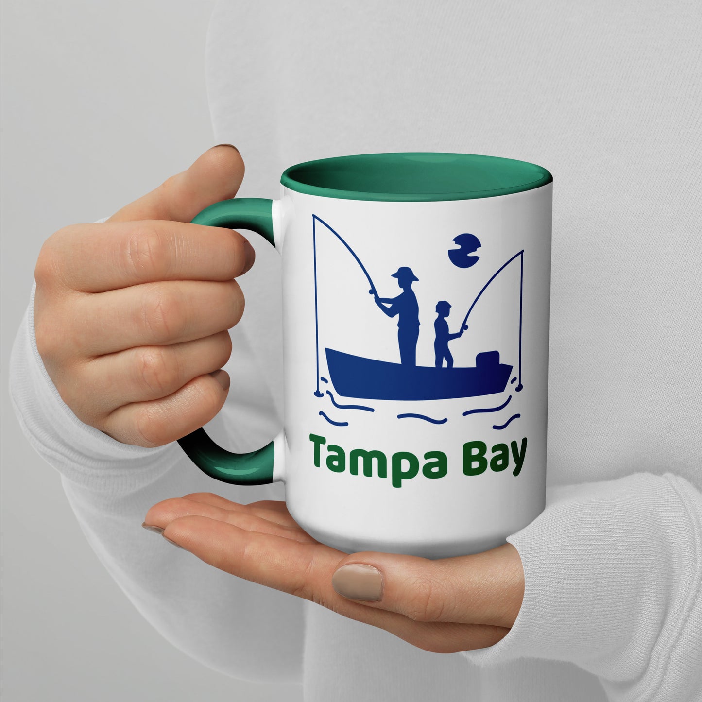 TAMPA BAY FISHING Mug with Color Inside - TAMPA BAY Florida FISHERMAN Mugs