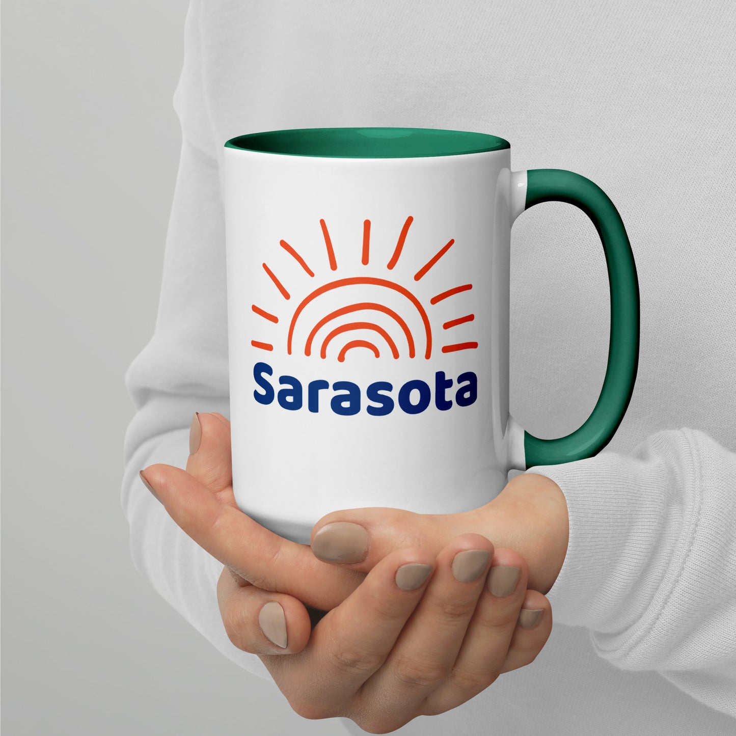 SARASOTA Sun Mug with Color Inside - Sarasota Florida Sunshine Mugs