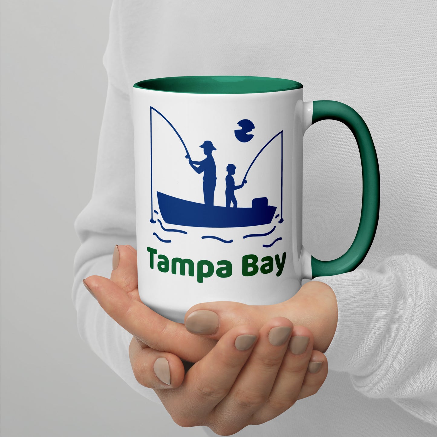 TAMPA BAY FISHING Mug with Color Inside - TAMPA BAY Florida FISHERMAN Mugs