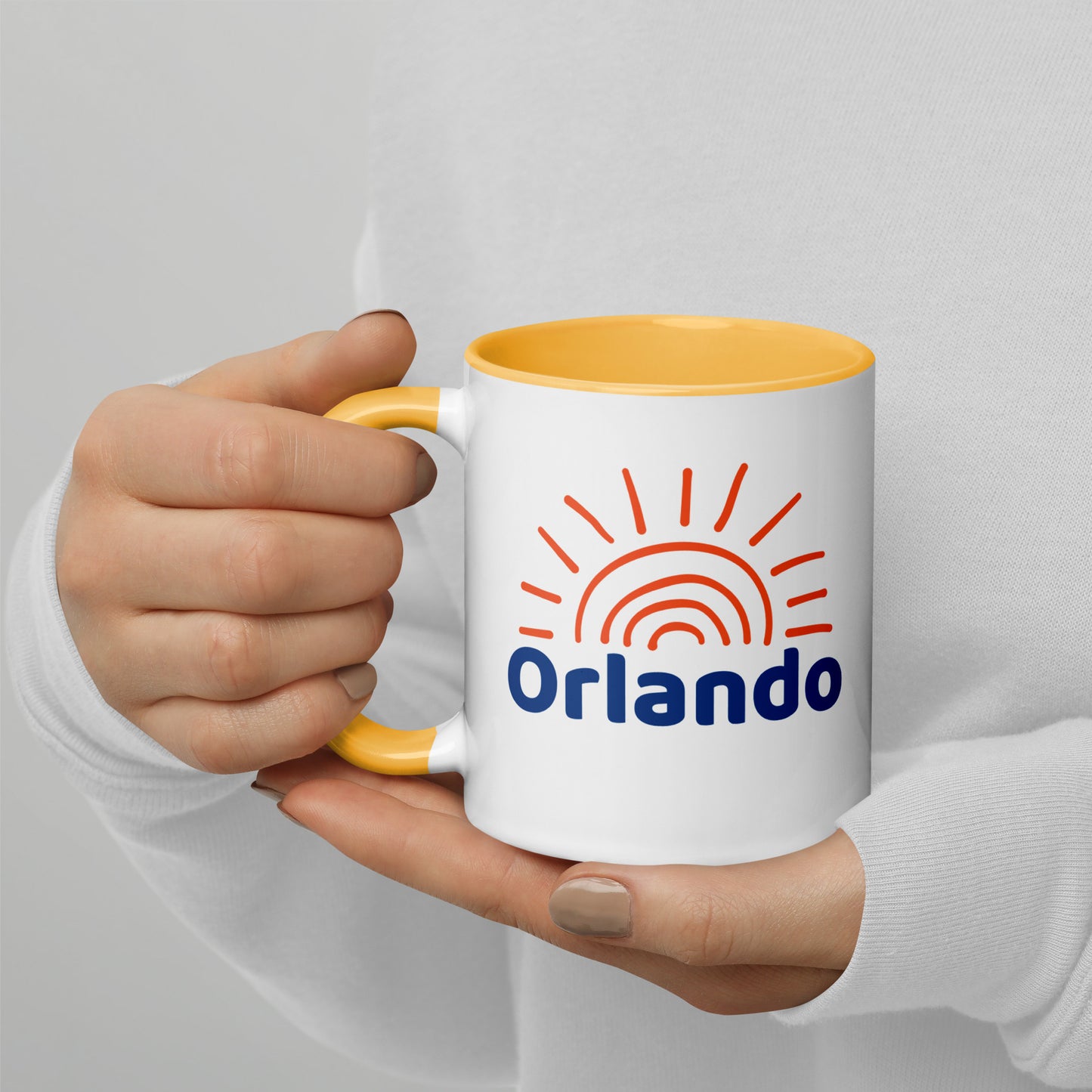 ORLANDO SUNSHINE Mug with Color Inside - Orlando Florida Sun Mugs