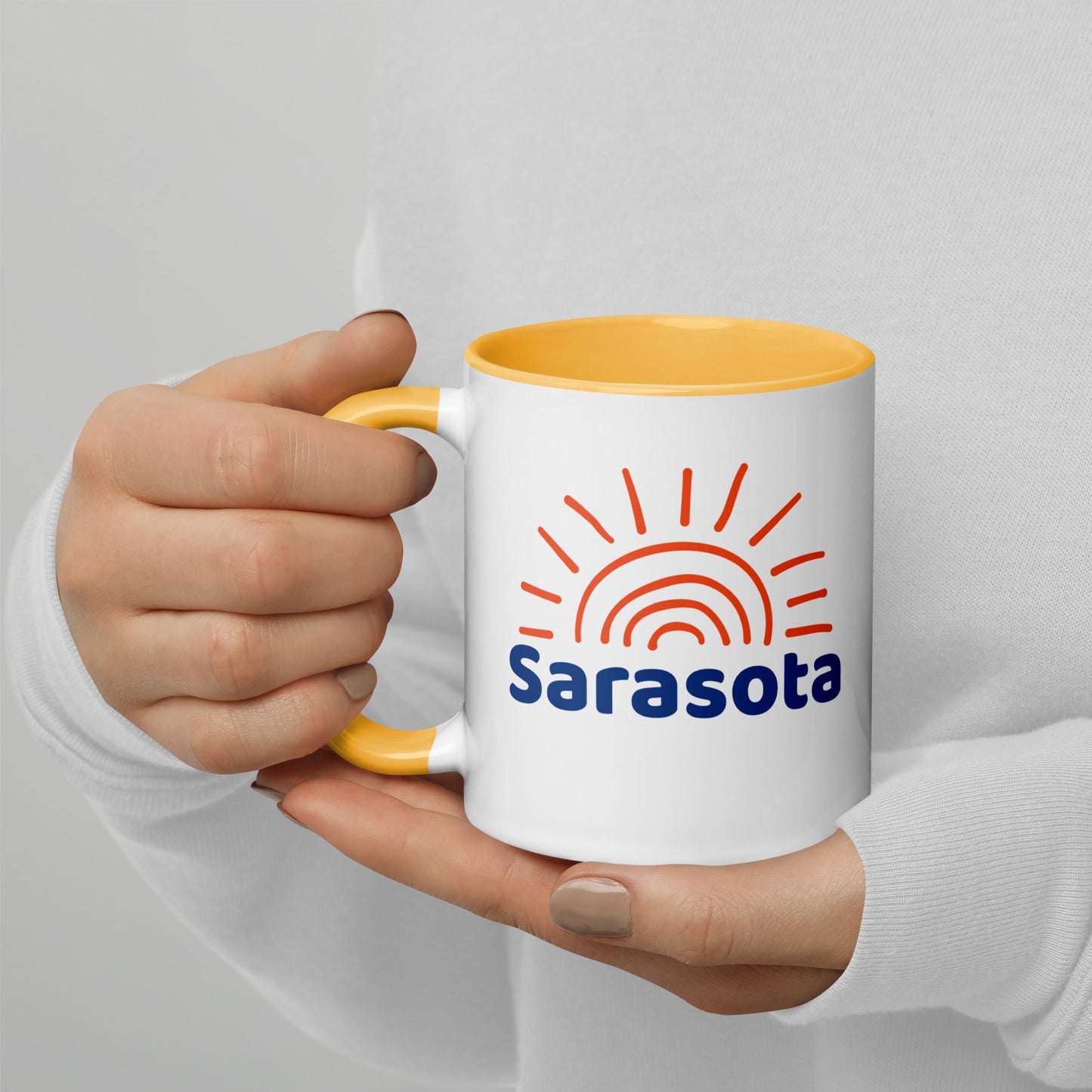 SARASOTA Sun Mug with Color Inside - Sarasota Florida Sunshine Mugs