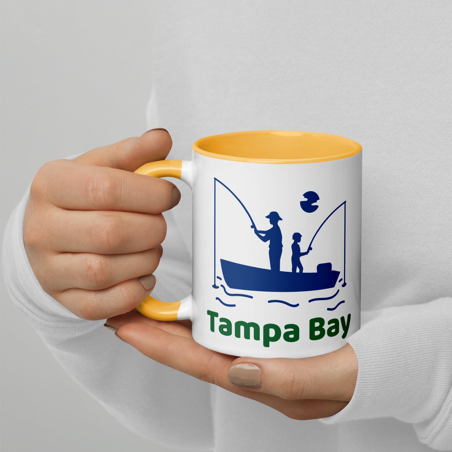 TAMPA BAY FISHING Mug with Color Inside - TAMPA BAY Florida FISHERMAN Mugs