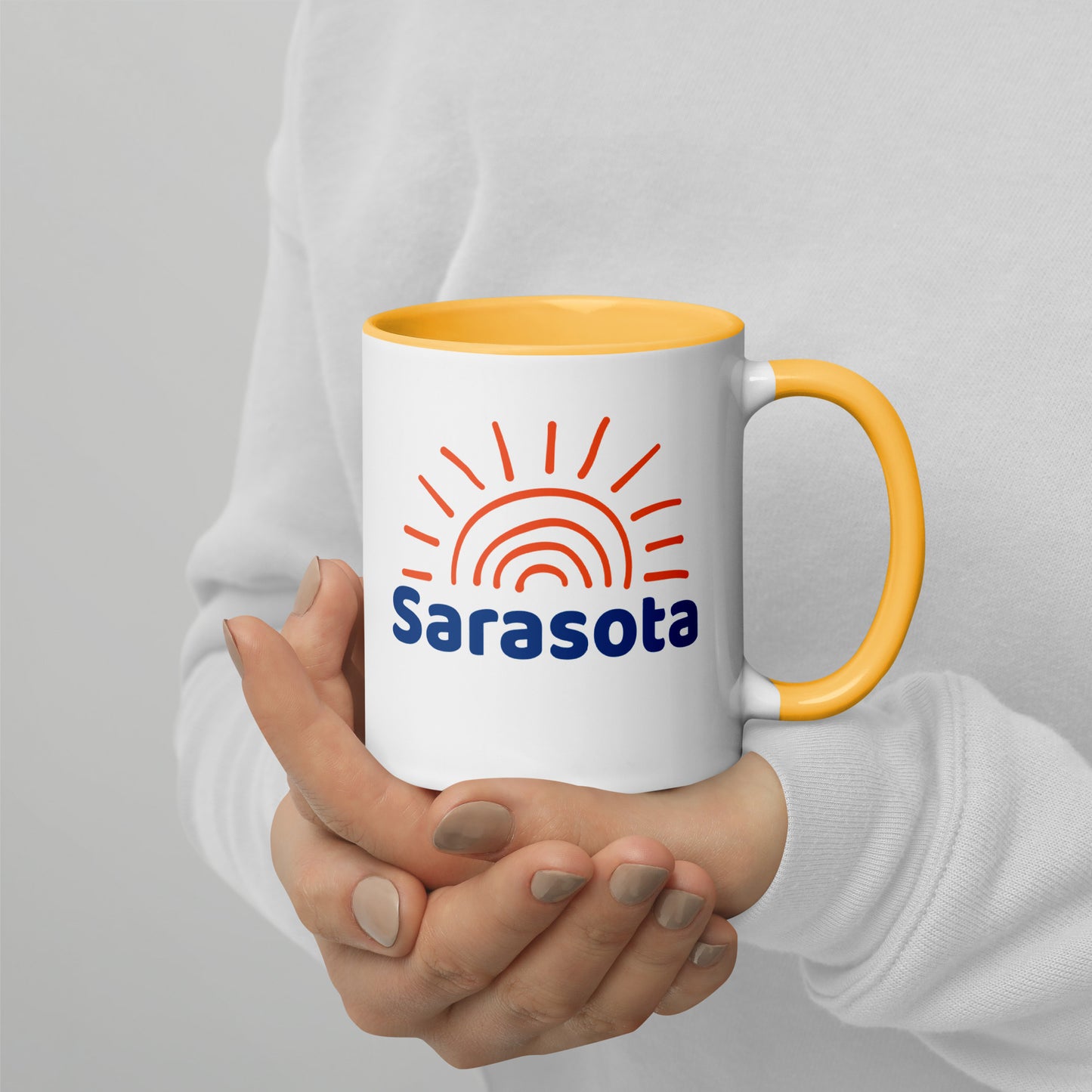 SARASOTA Sun Mug with Color Inside - Sarasota Florida Sunshine Mugs