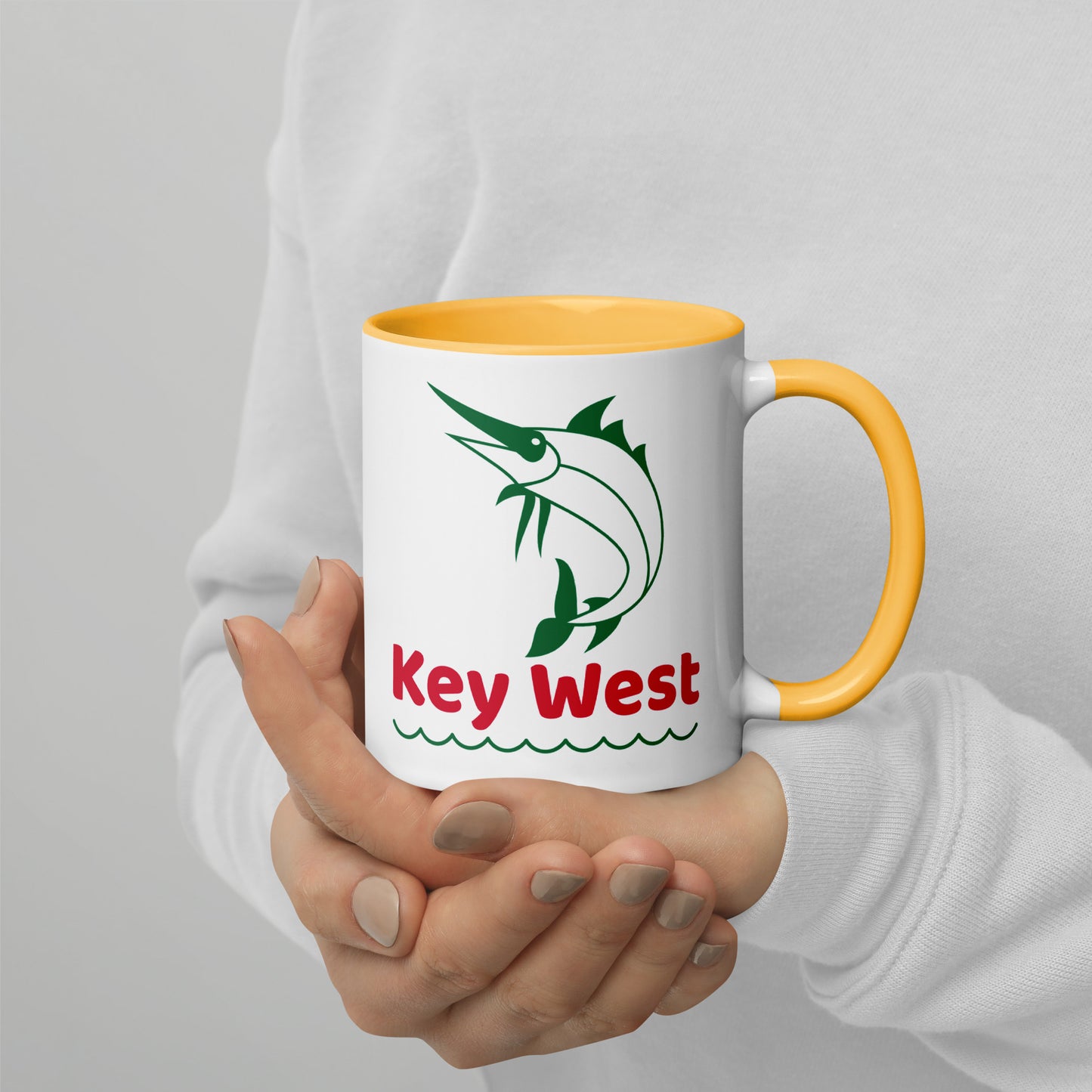 KEY WEST MARLIN Mug with Color Inside - Key West Florida Mugs