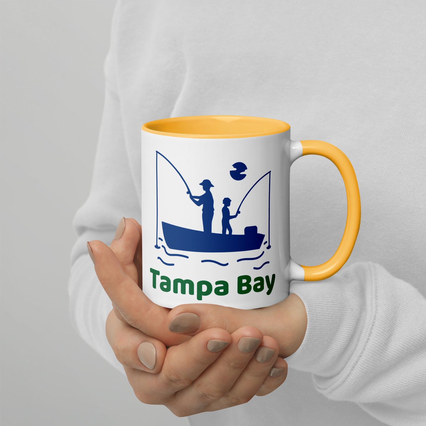 TAMPA BAY FISHING Mug with Color Inside - TAMPA BAY Florida FISHERMAN Mugs