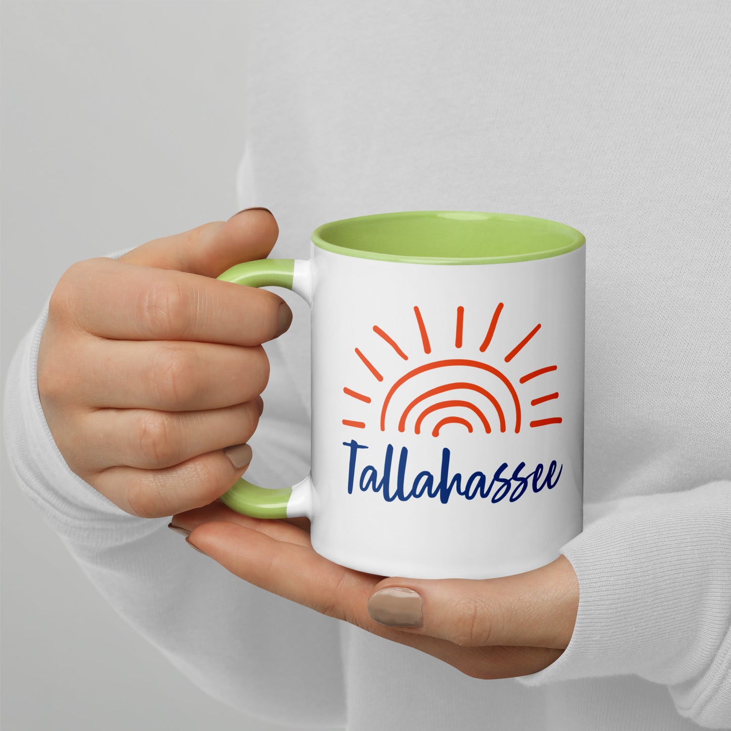 Tallahassee SUNSHINE Mug with Color Inside - Tallahassee Florida Sun Mugs - Tallahassee FL Coffee Mugs