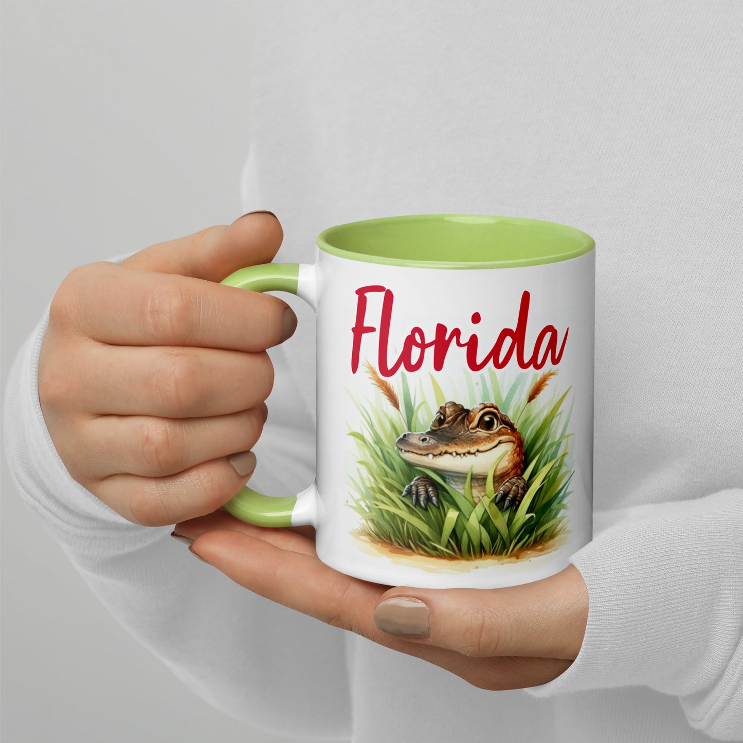 PLAYFUL ALLIGATOR Florida Mug - Florida Alligator Mugs
