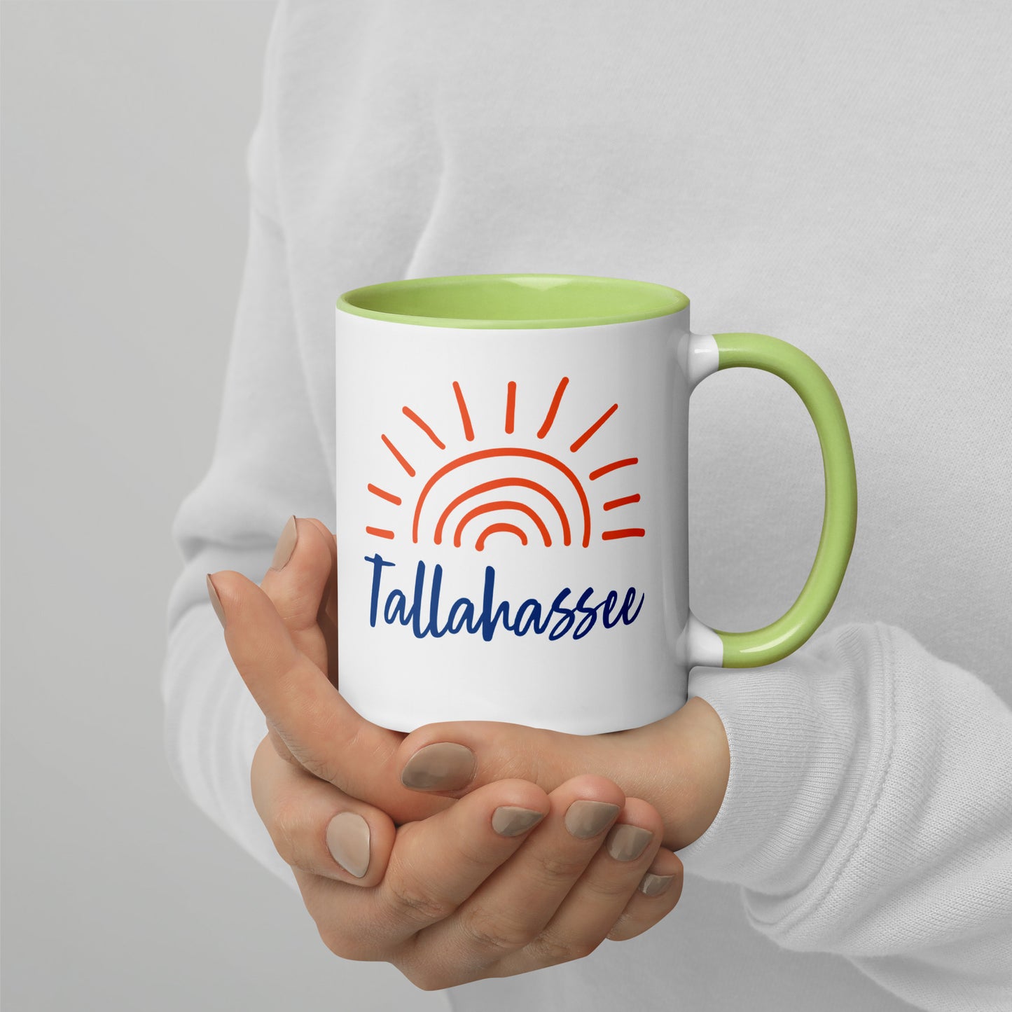 Tallahassee SUNSHINE Mug with Color Inside - Tallahassee Florida Sun Mugs - Tallahassee FL Coffee Mugs