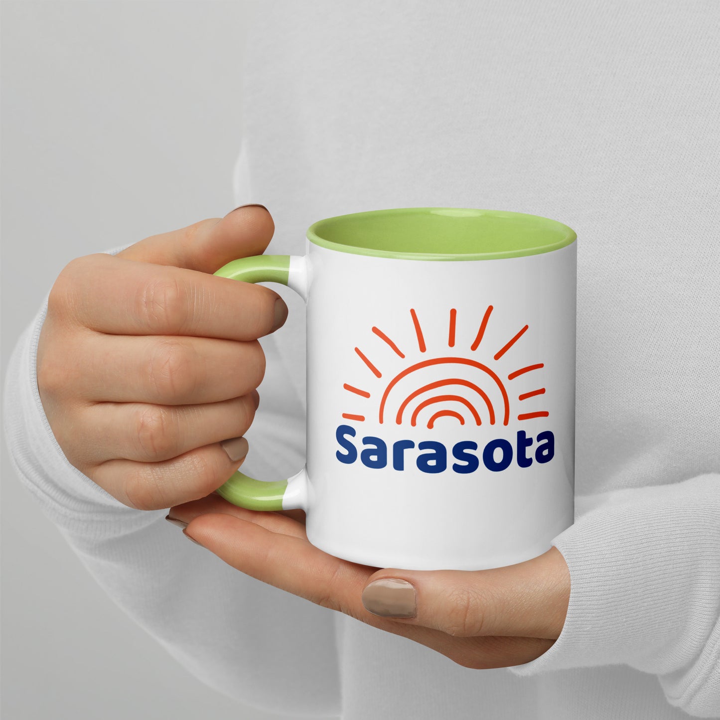 SARASOTA Sun Mug with Color Inside - Sarasota Florida Sunshine Mugs