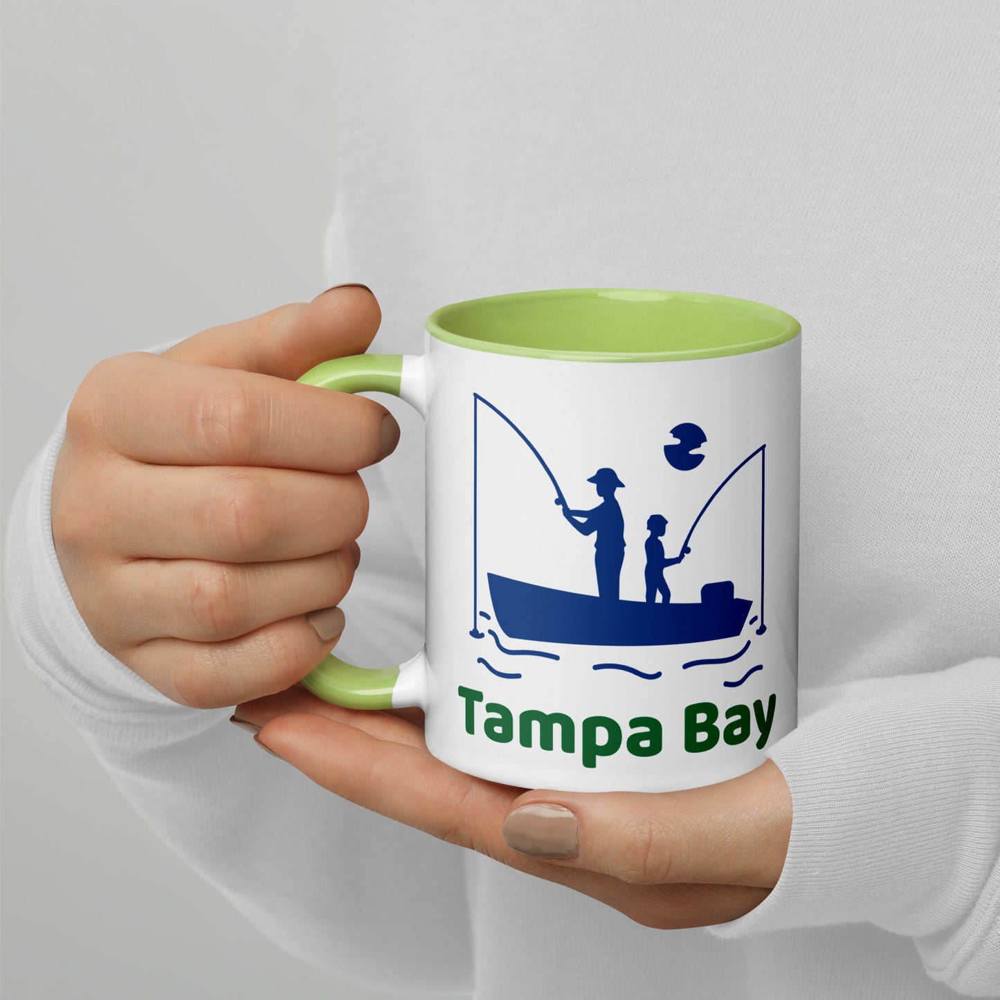 TAMPA BAY FISHING Mug with Color Inside - TAMPA BAY Florida FISHERMAN Mugs