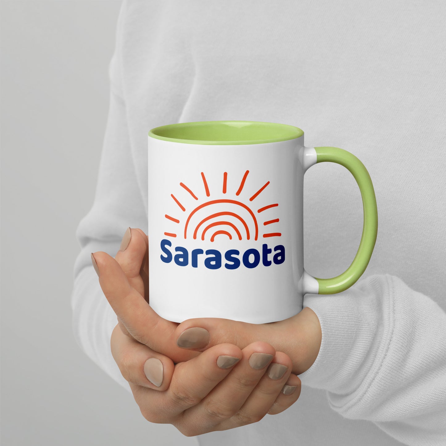 SARASOTA Sun Mug with Color Inside - Sarasota Florida Sunshine Mugs