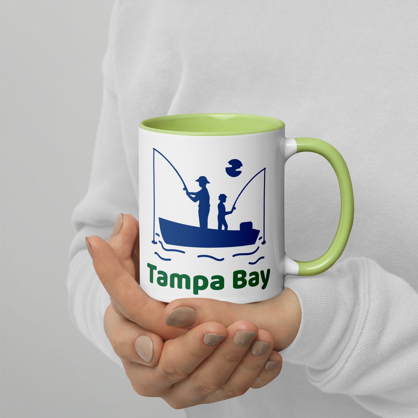 TAMPA BAY FISHING Mug with Color Inside - TAMPA BAY Florida FISHERMAN Mugs
