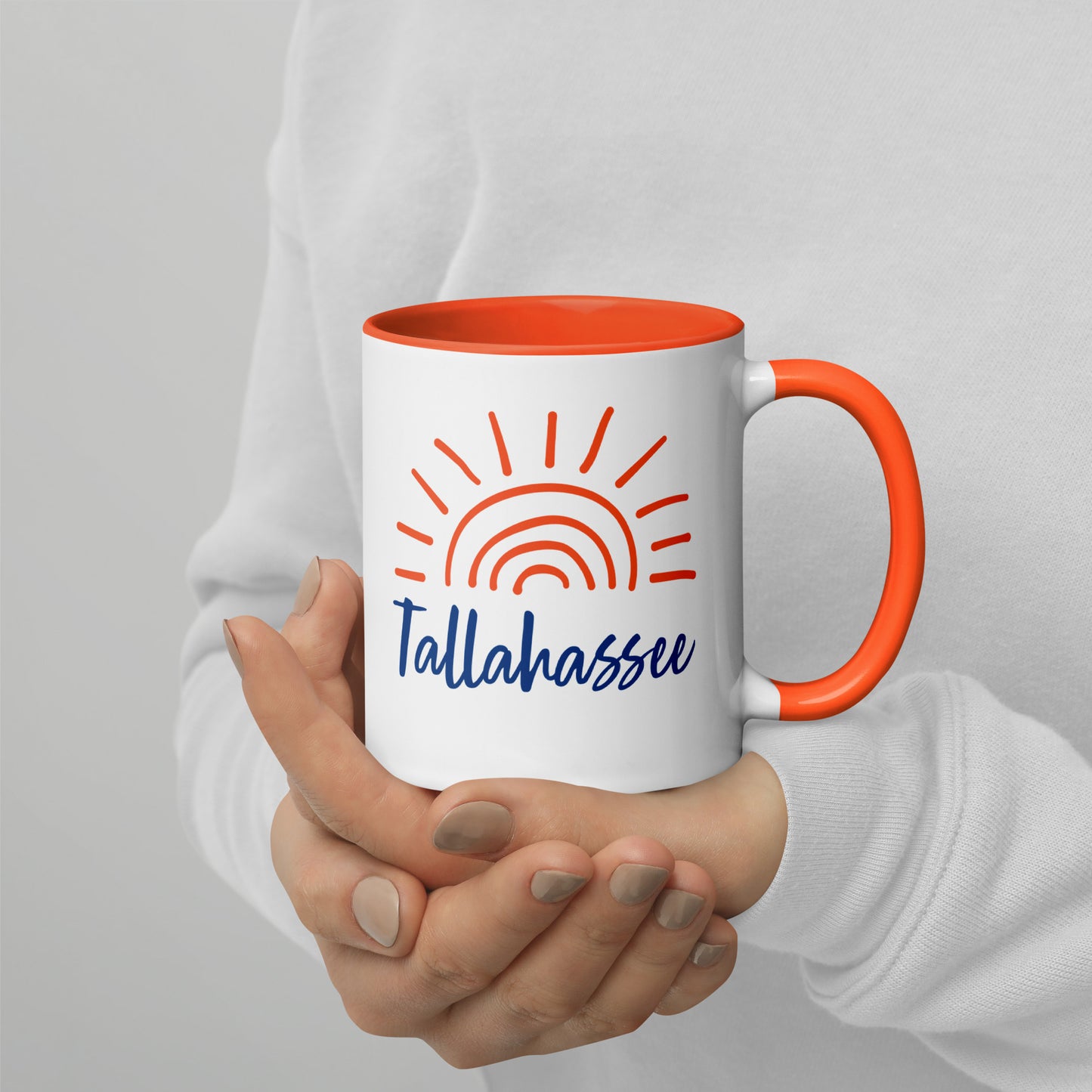 Tallahassee SUNSHINE Mug with Color Inside - Tallahassee Florida Sun Mugs - Tallahassee FL Coffee Mugs