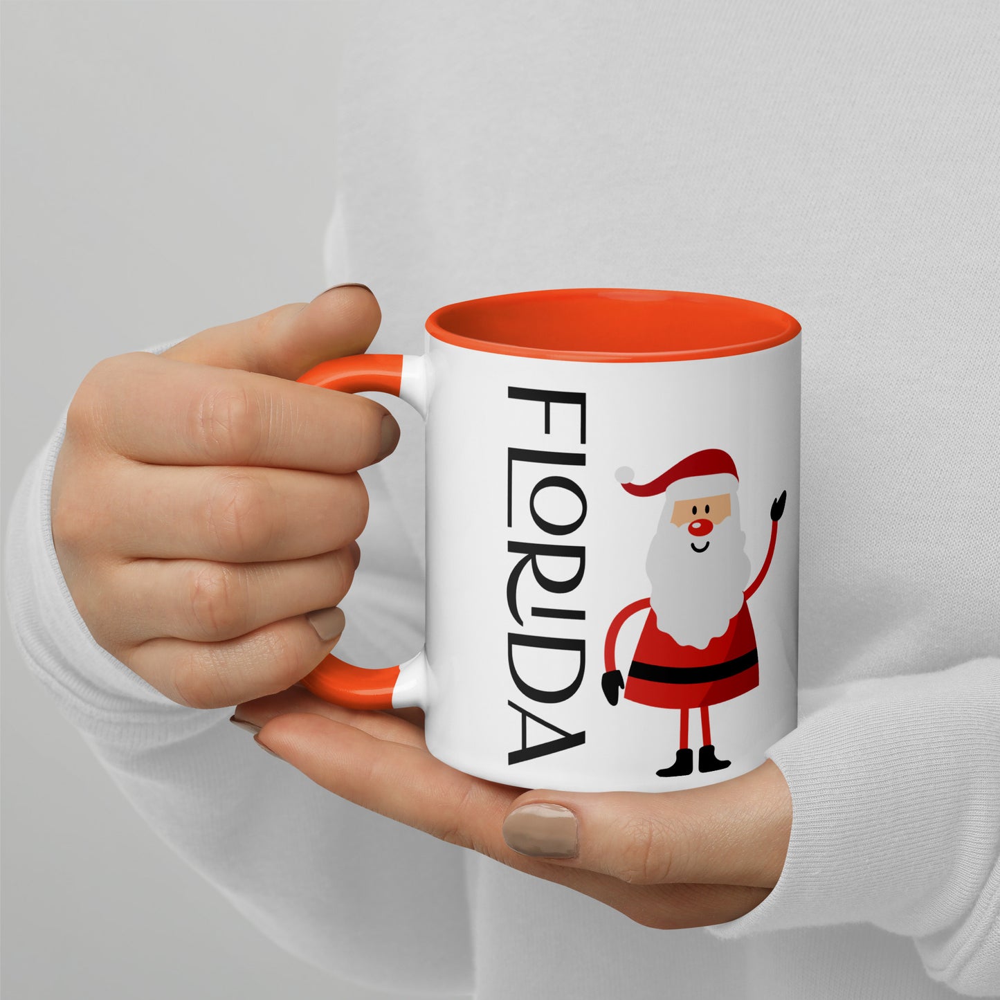 FLORIDA SANTA Mug with Several Colors Inside - Florida SANTA CLAUS Christmas Mugs