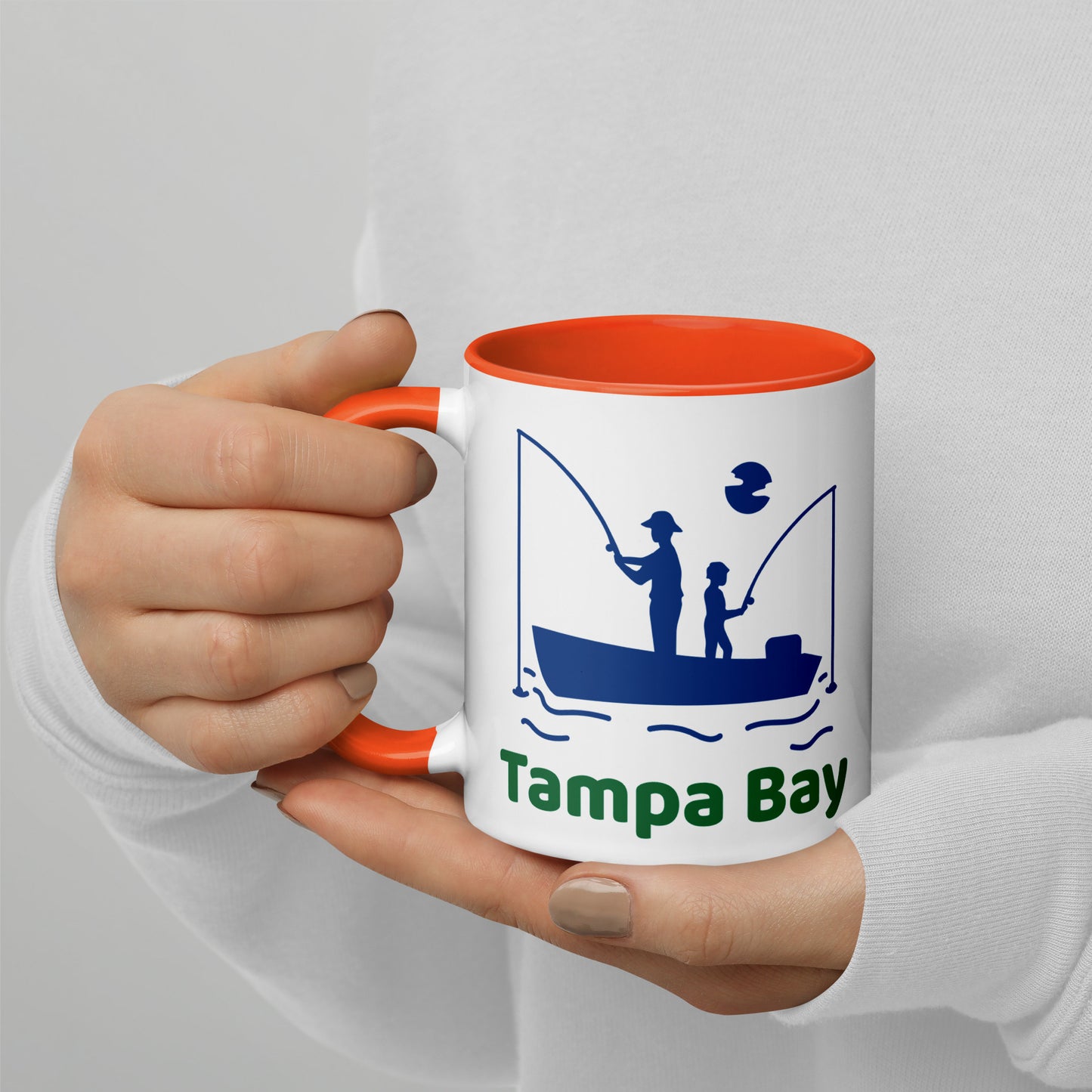 TAMPA BAY FISHING Mug with Color Inside - TAMPA BAY Florida FISHERMAN Mugs