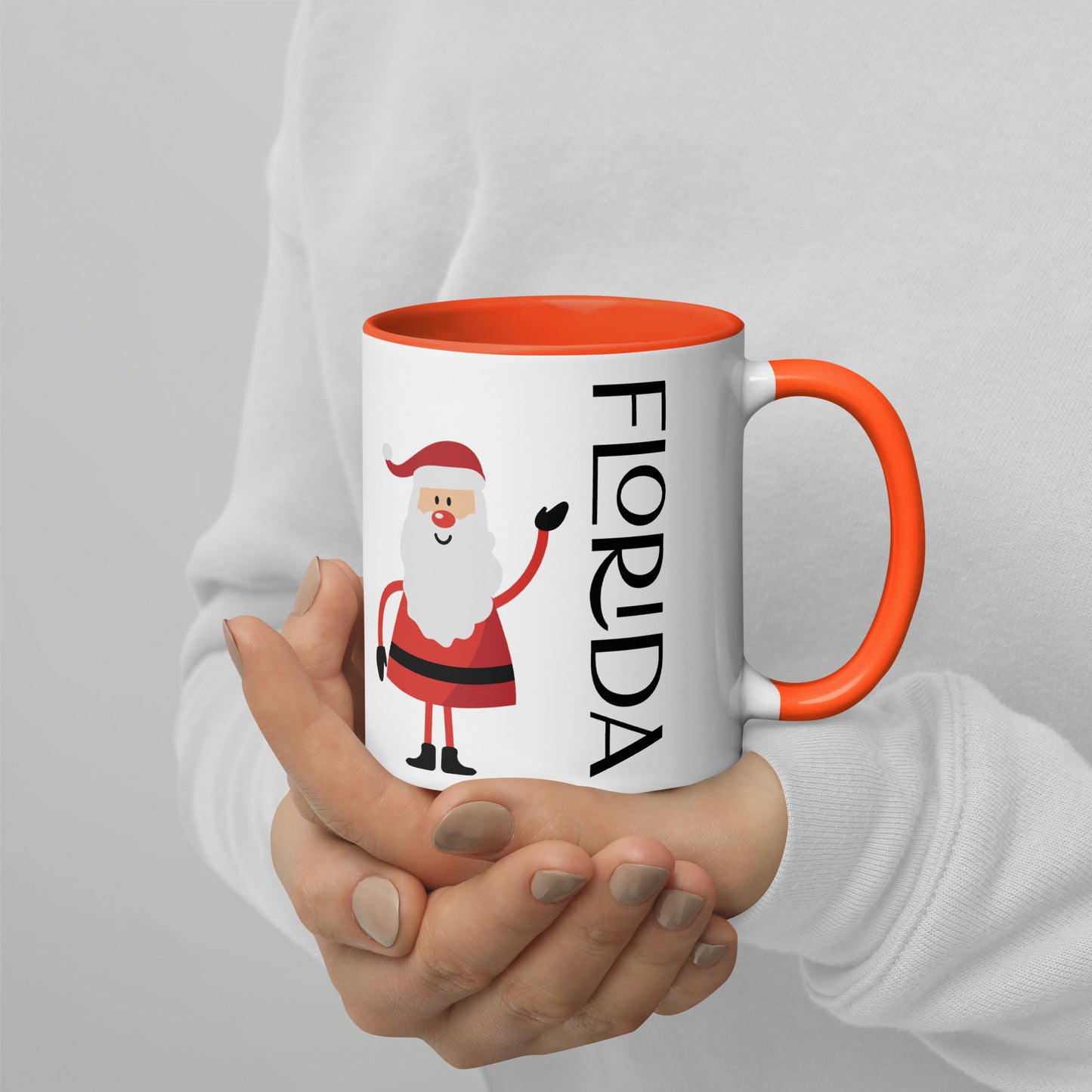FLORIDA SANTA Mug with Several Colors Inside - Florida SANTA CLAUS Christmas Mugs