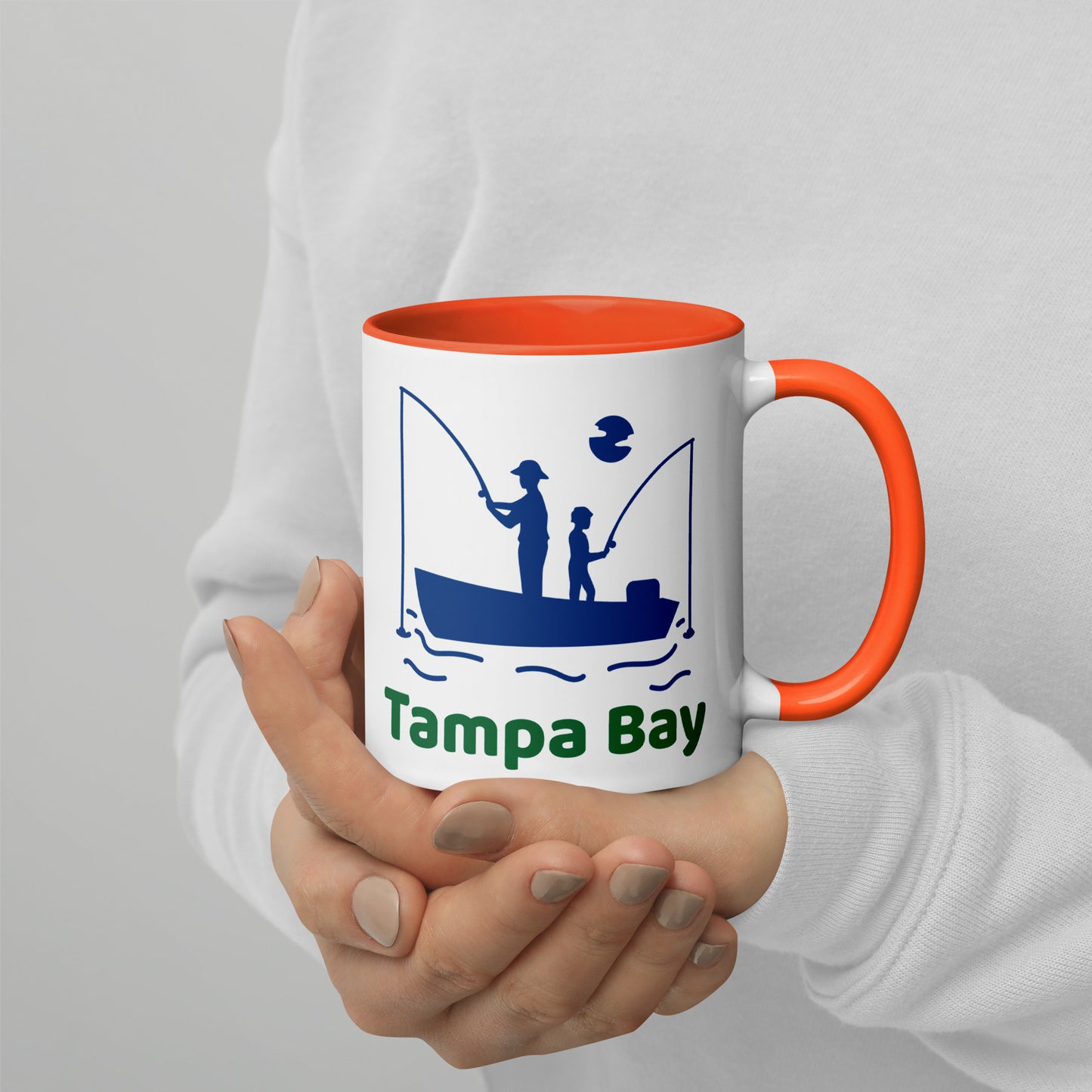 TAMPA BAY FISHING Mug with Color Inside - TAMPA BAY Florida FISHERMAN Mugs