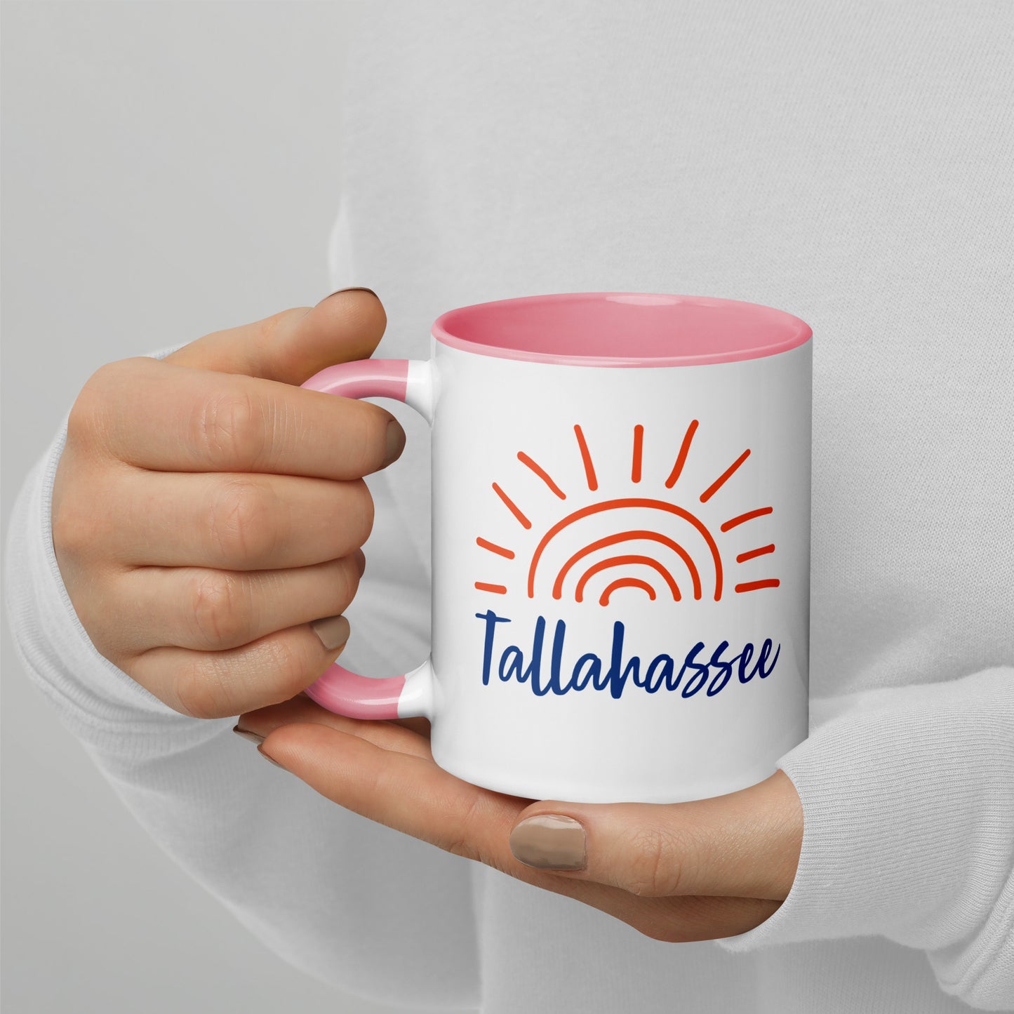Tallahassee SUNSHINE Mug with Color Inside - Tallahassee Florida Sun Mugs - Tallahassee FL Coffee Mugs