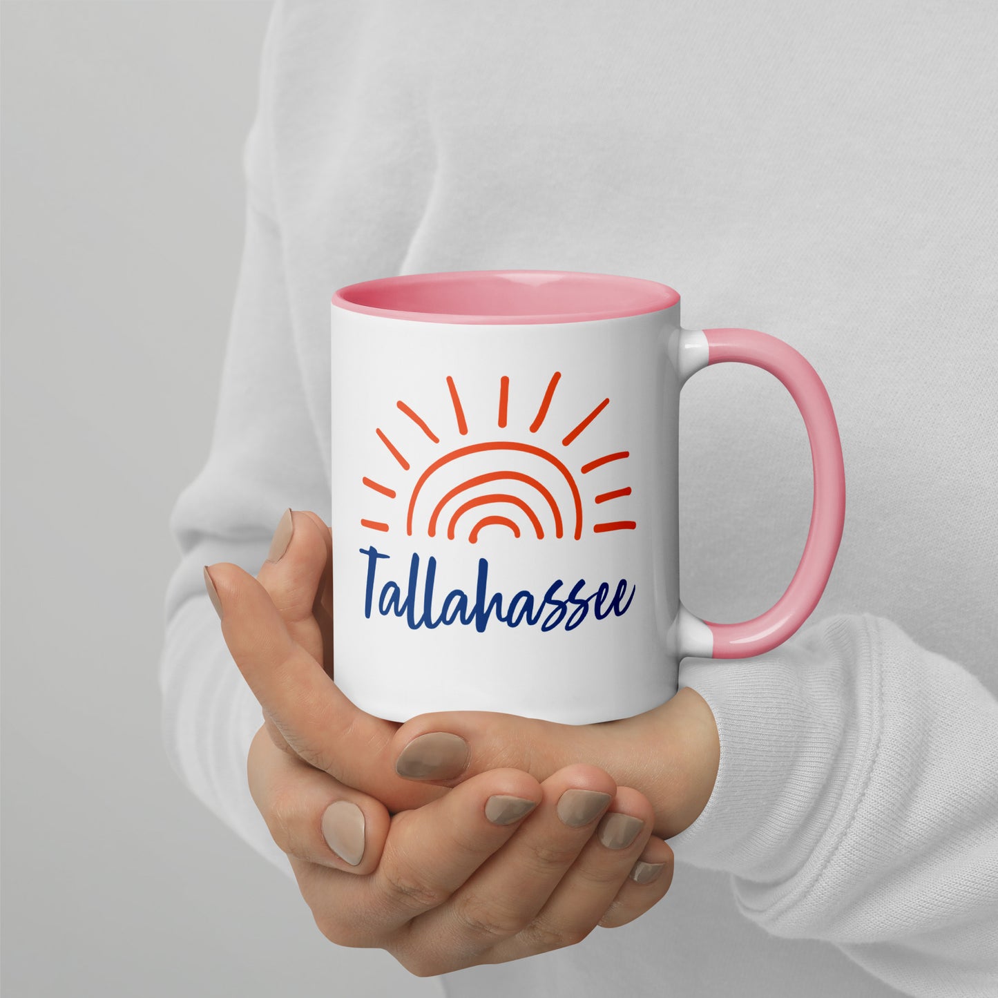 Tallahassee SUNSHINE Mug with Color Inside - Tallahassee Florida Sun Mugs - Tallahassee FL Coffee Mugs