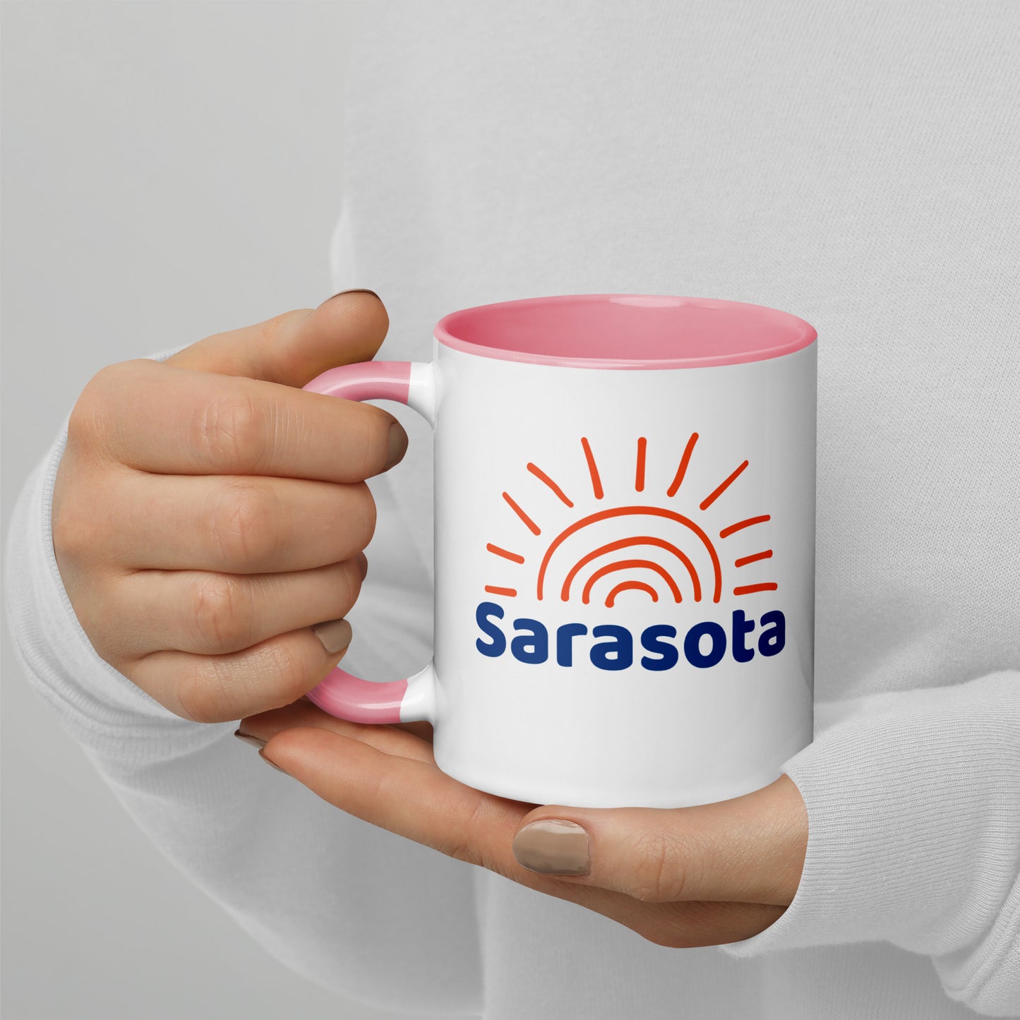 SARASOTA Sun Mug with Color Inside - Sarasota Florida Sunshine Mugs