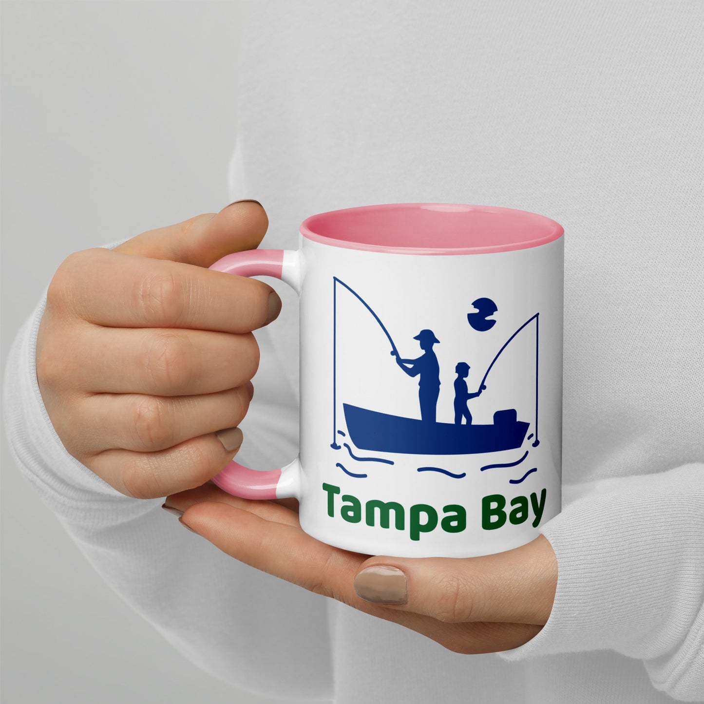 TAMPA BAY FISHING Mug with Color Inside - TAMPA BAY Florida FISHERMAN Mugs