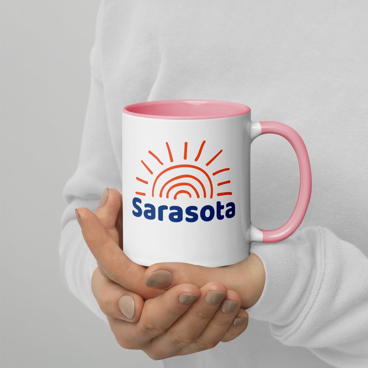 SARASOTA Sun Mug with Color Inside - Sarasota Florida Sunshine Mugs