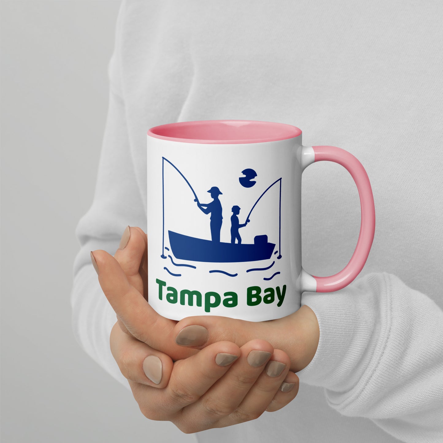 TAMPA BAY FISHING Mug with Color Inside - TAMPA BAY Florida FISHERMAN Mugs