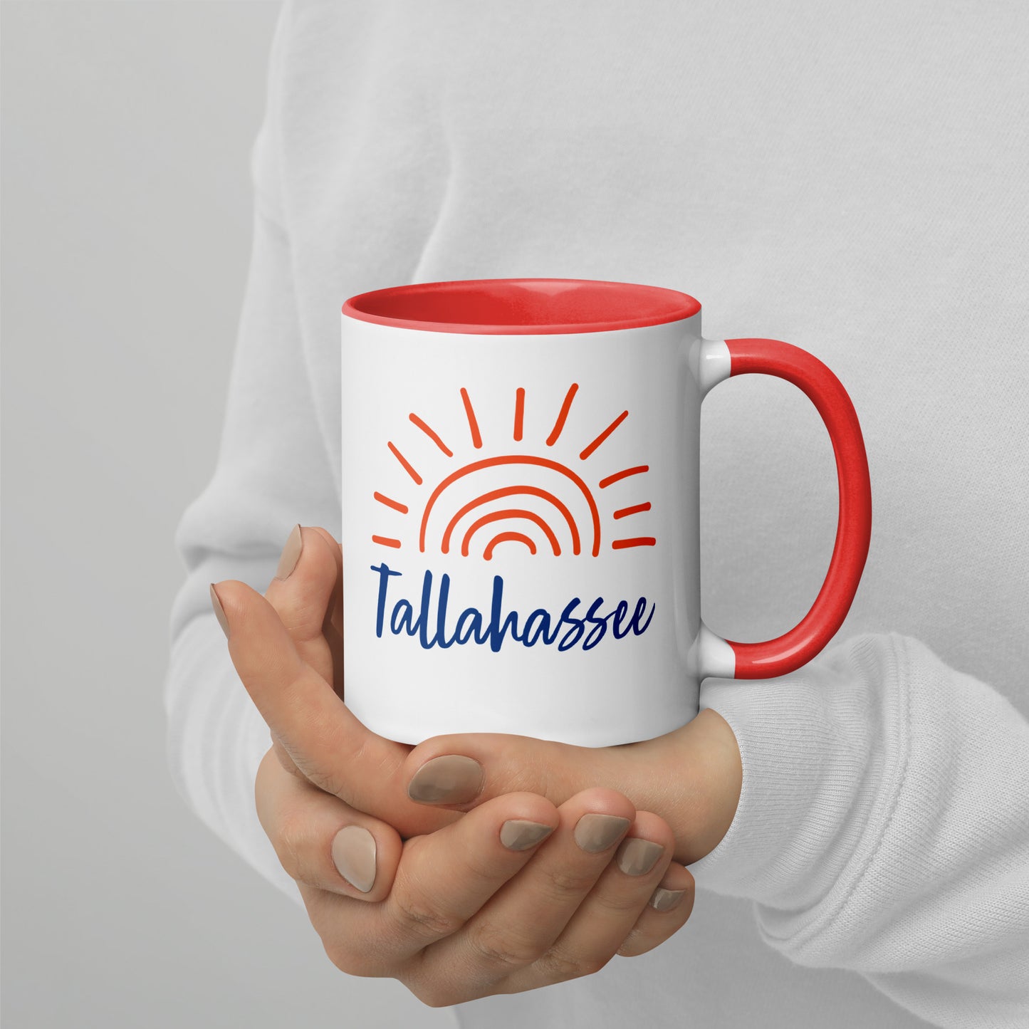 Tallahassee SUNSHINE Mug with Color Inside - Tallahassee Florida Sun Mugs - Tallahassee FL Coffee Mugs