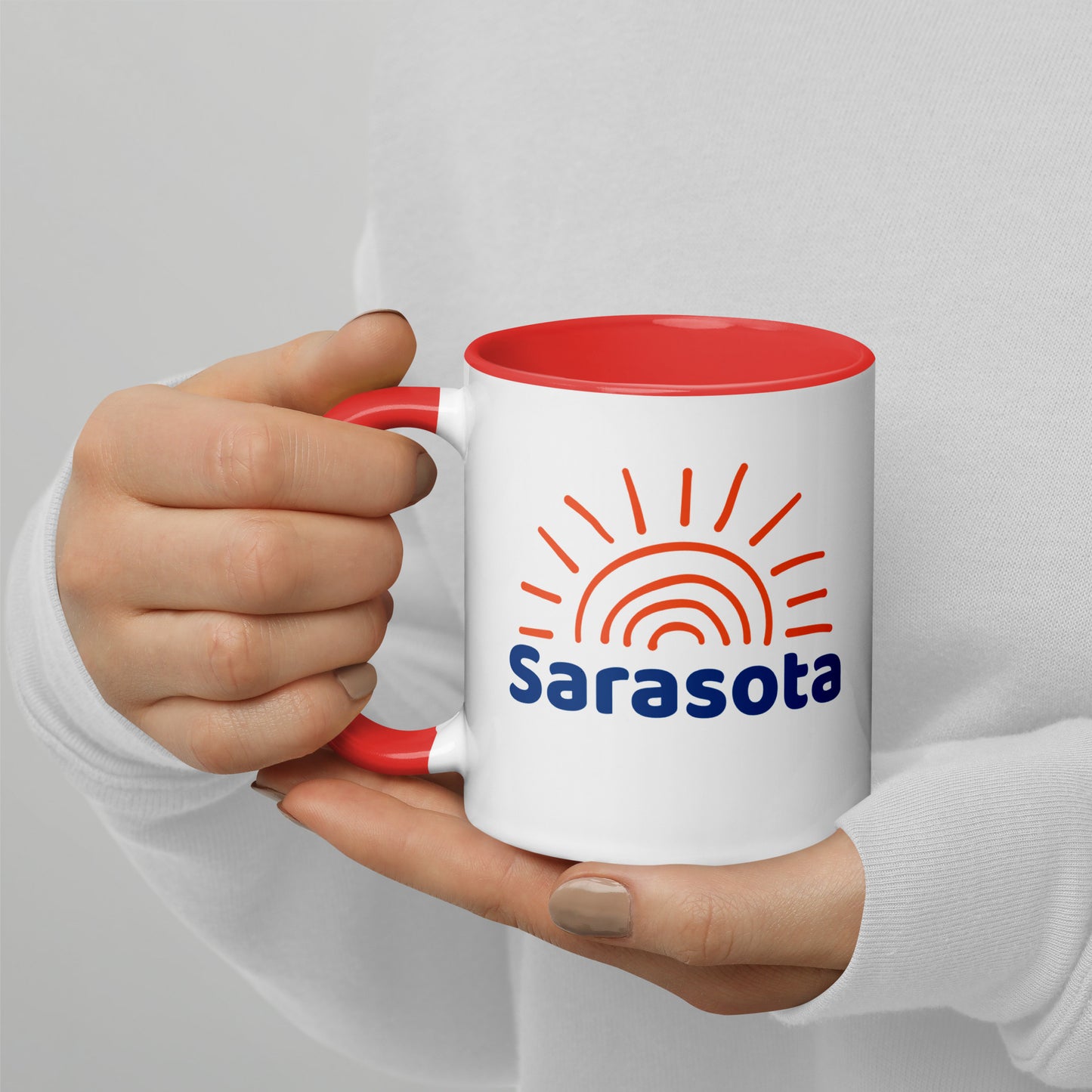 SARASOTA Sun Mug with Color Inside - Sarasota Florida Sunshine Mugs