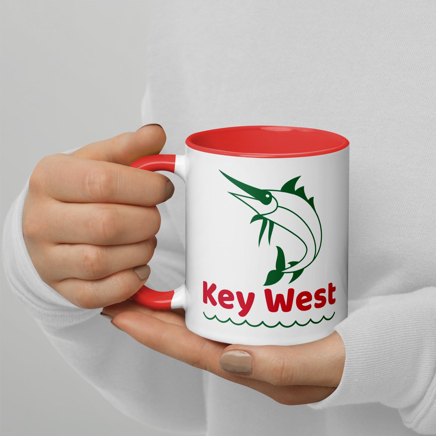 KEY WEST MARLIN Mug with Color Inside - Key West Florida Mugs